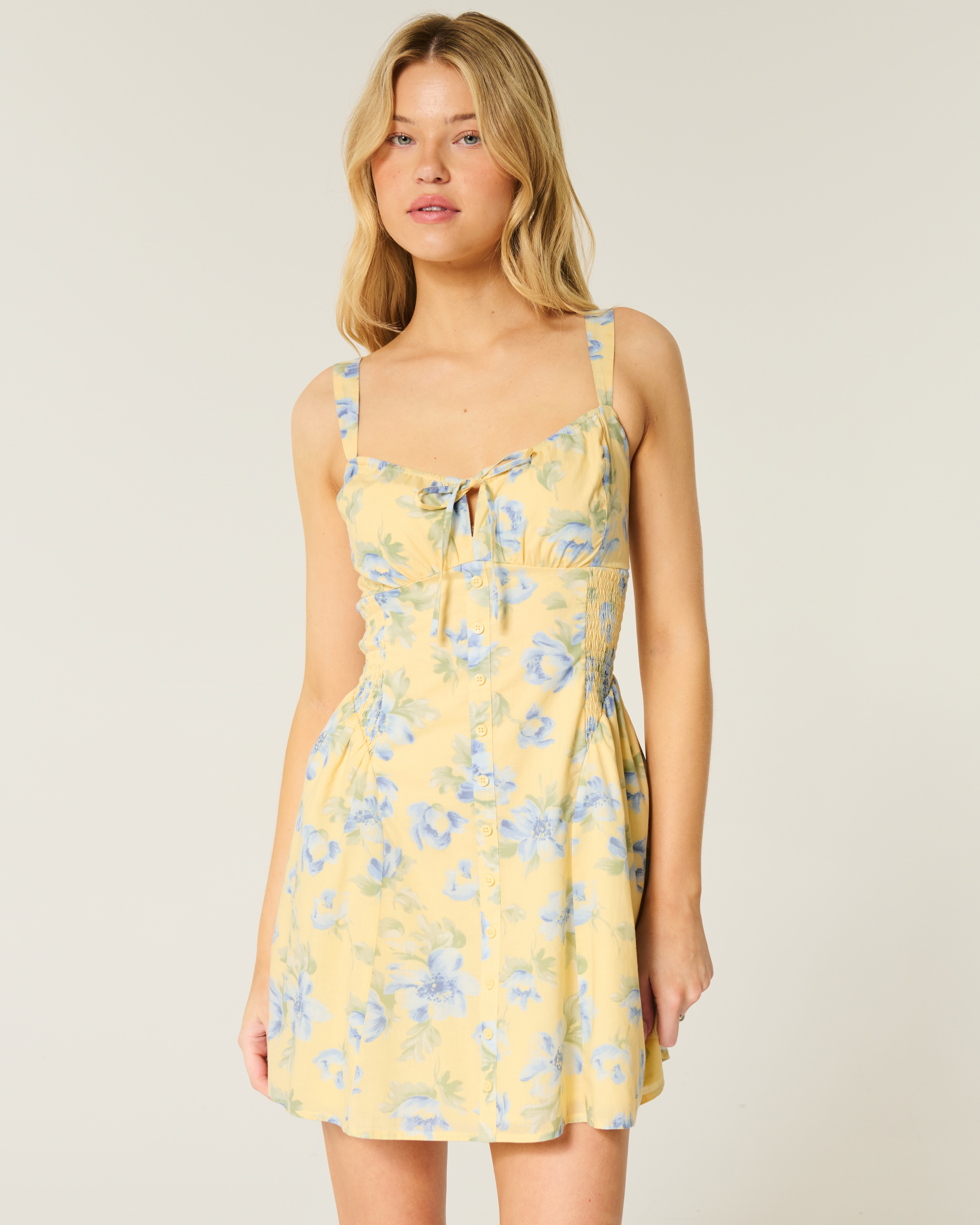 Hollister Sofia Button Front Mini Dress