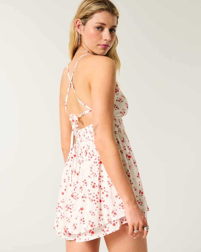 Open-Back Babydoll Romper