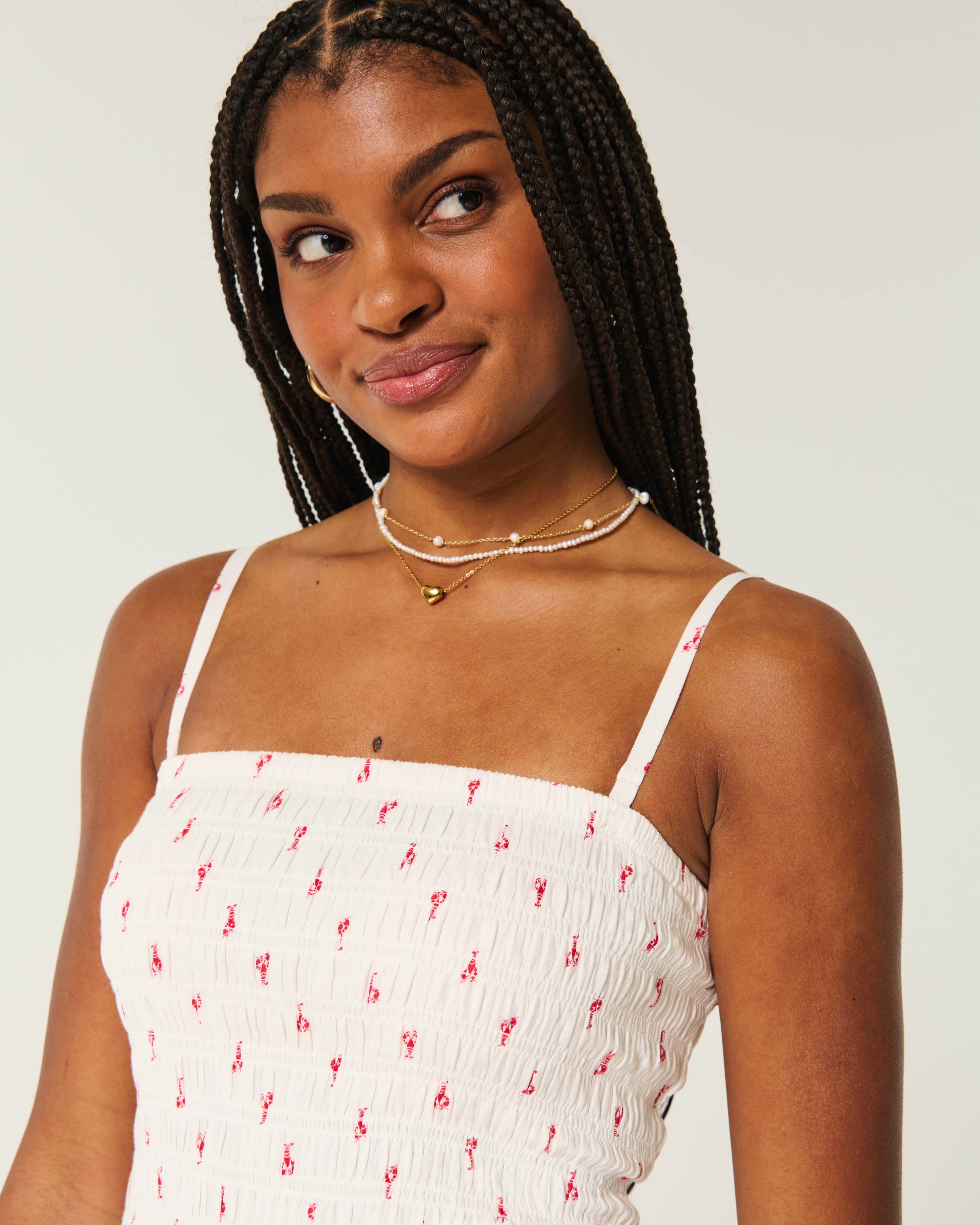 Strapless Smocked Bodice Mini Dress