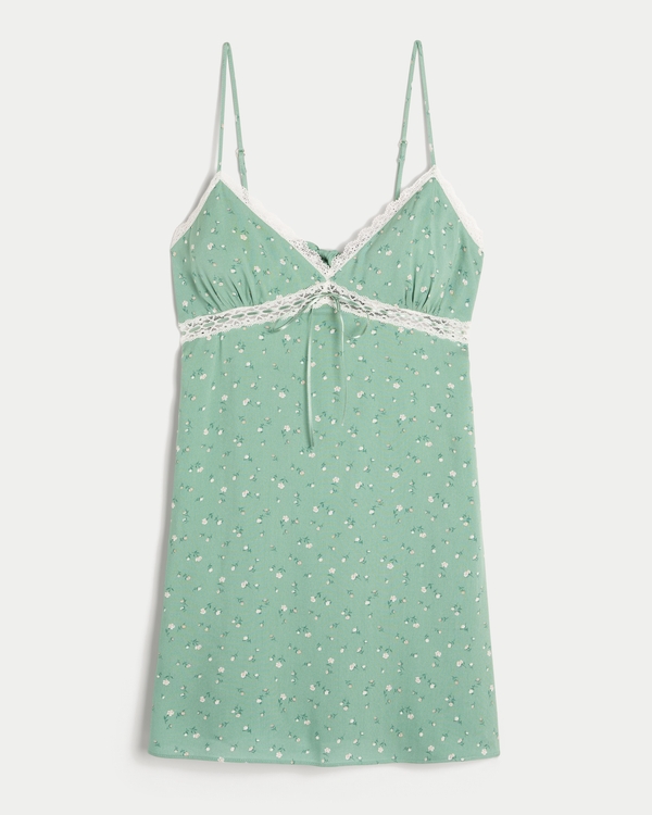 Lace Detail Slip Mini Dress