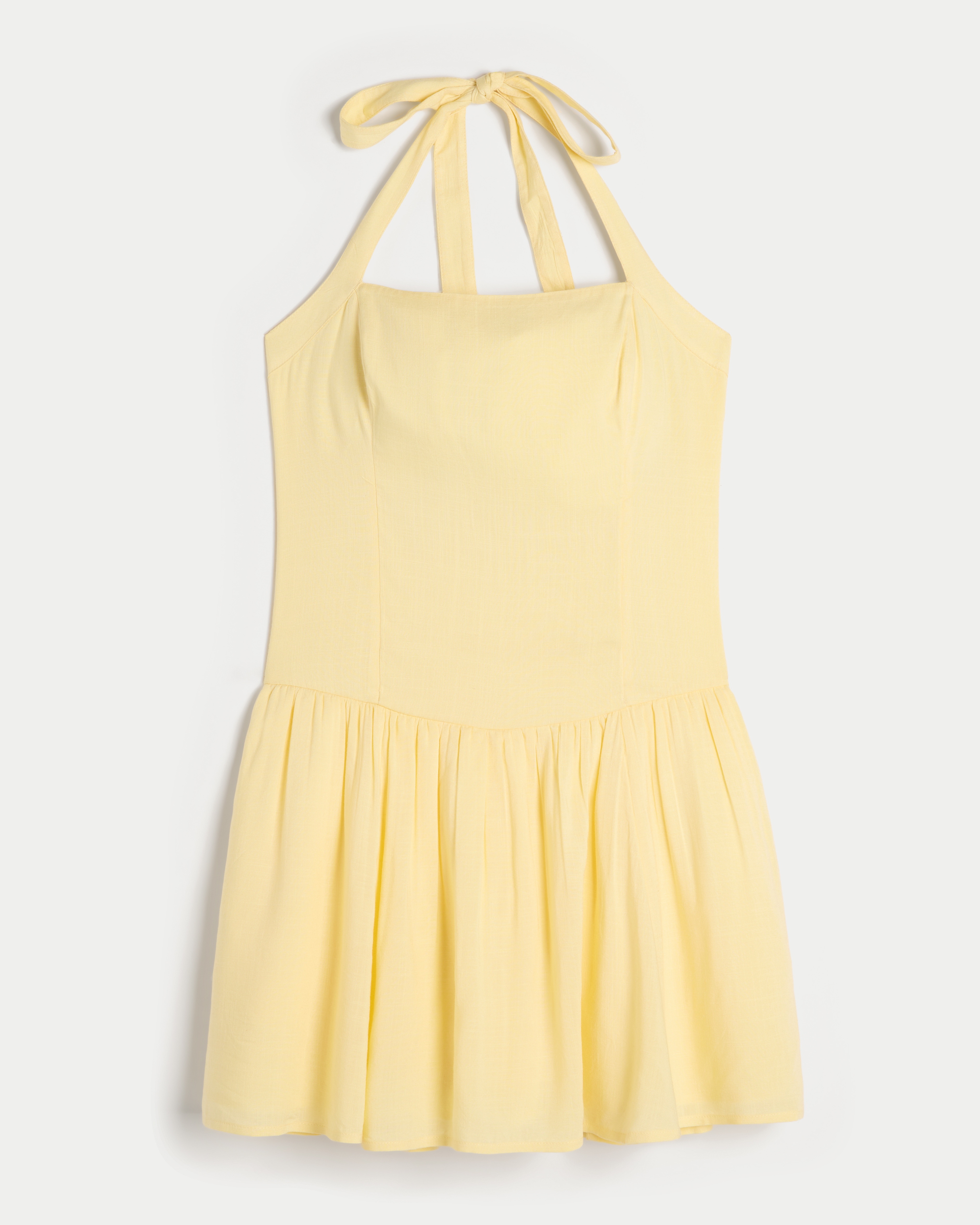 Drop Waist Halter Mini Dress