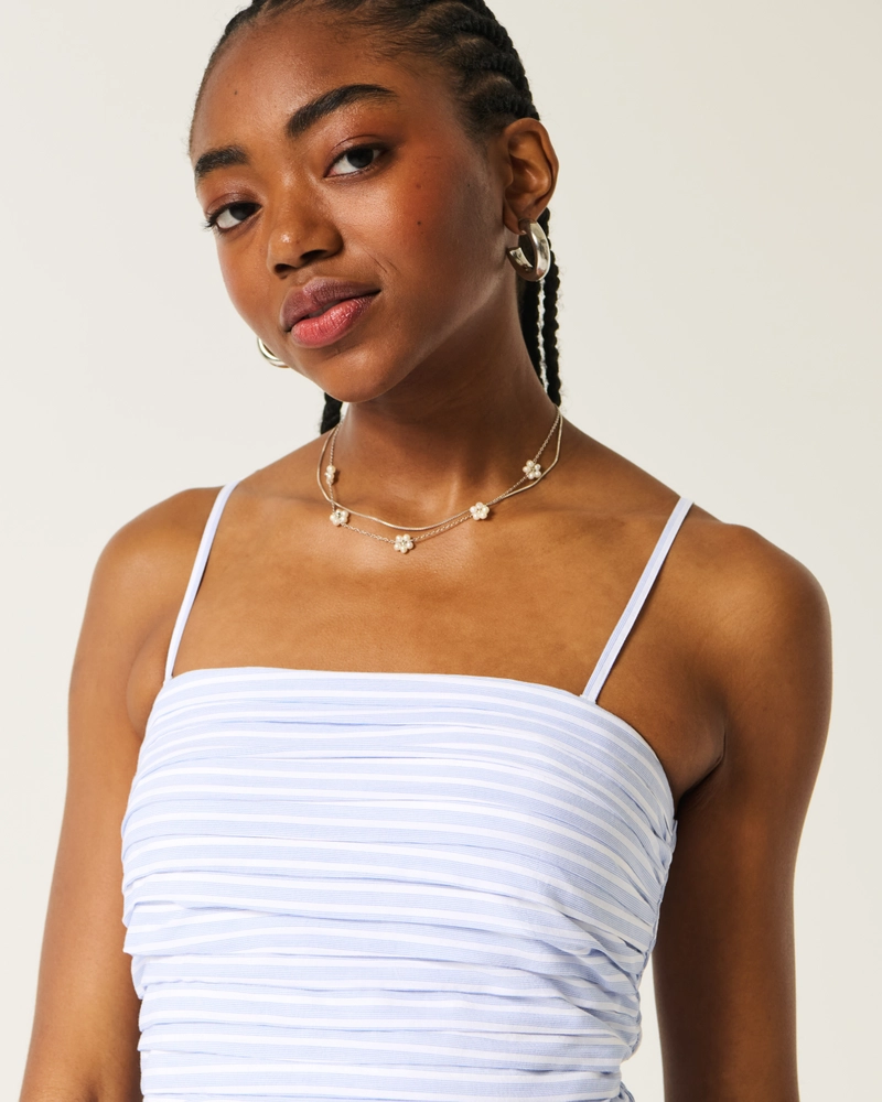 Ruched Bubble Skort Dress