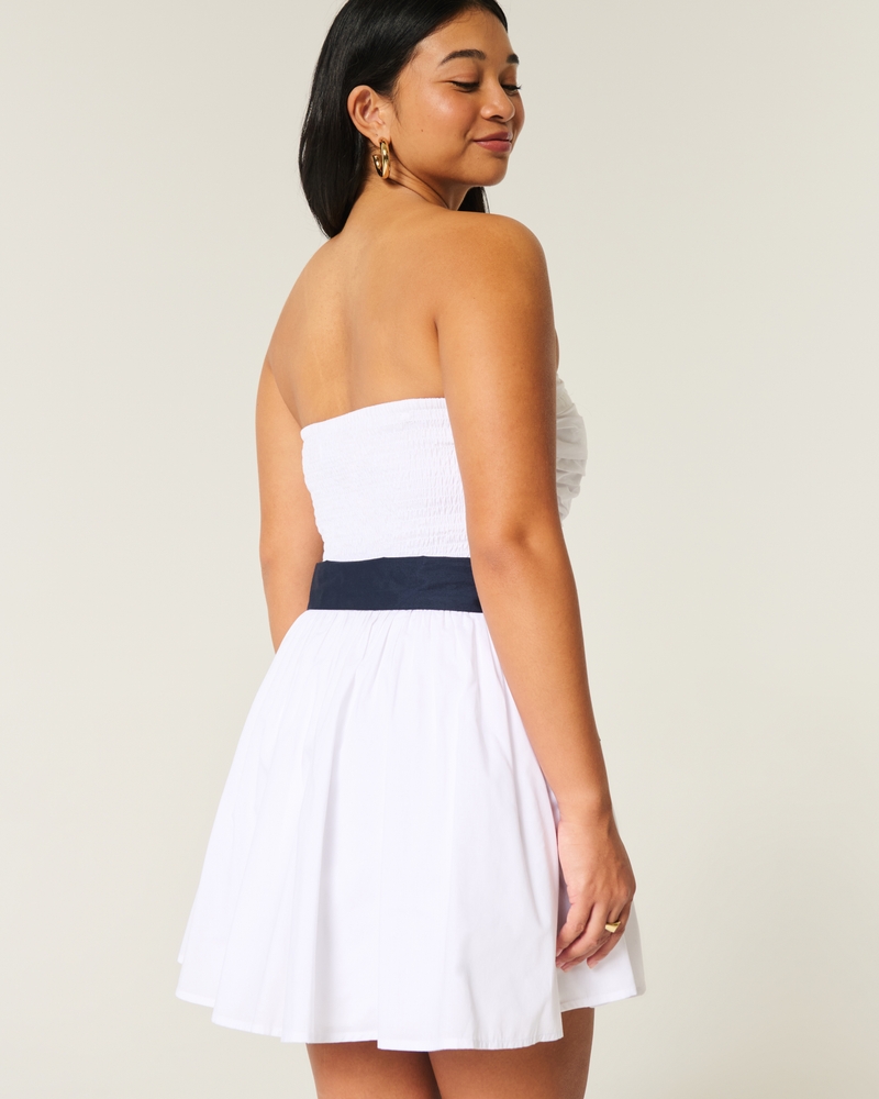 Strapless Bow Mini Dress