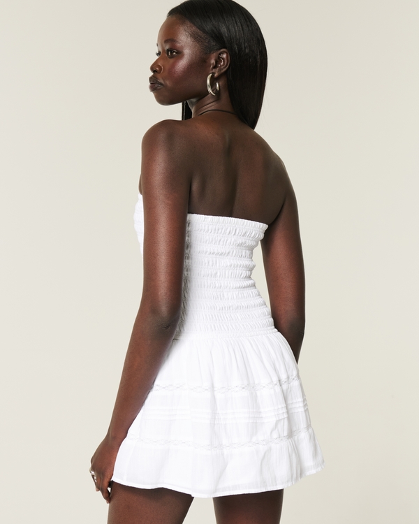 knee length dresses for ladies Out in The Wild Strapless Mini Dress Champagne Glitter