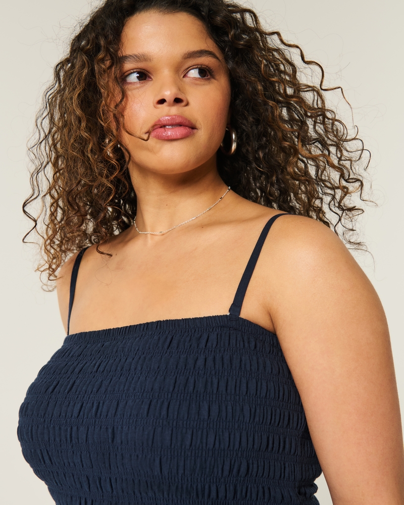 Women's Strapless Smocked Bodice Mini Dress | Women's Dresses & Rompers | HollisterCo.com