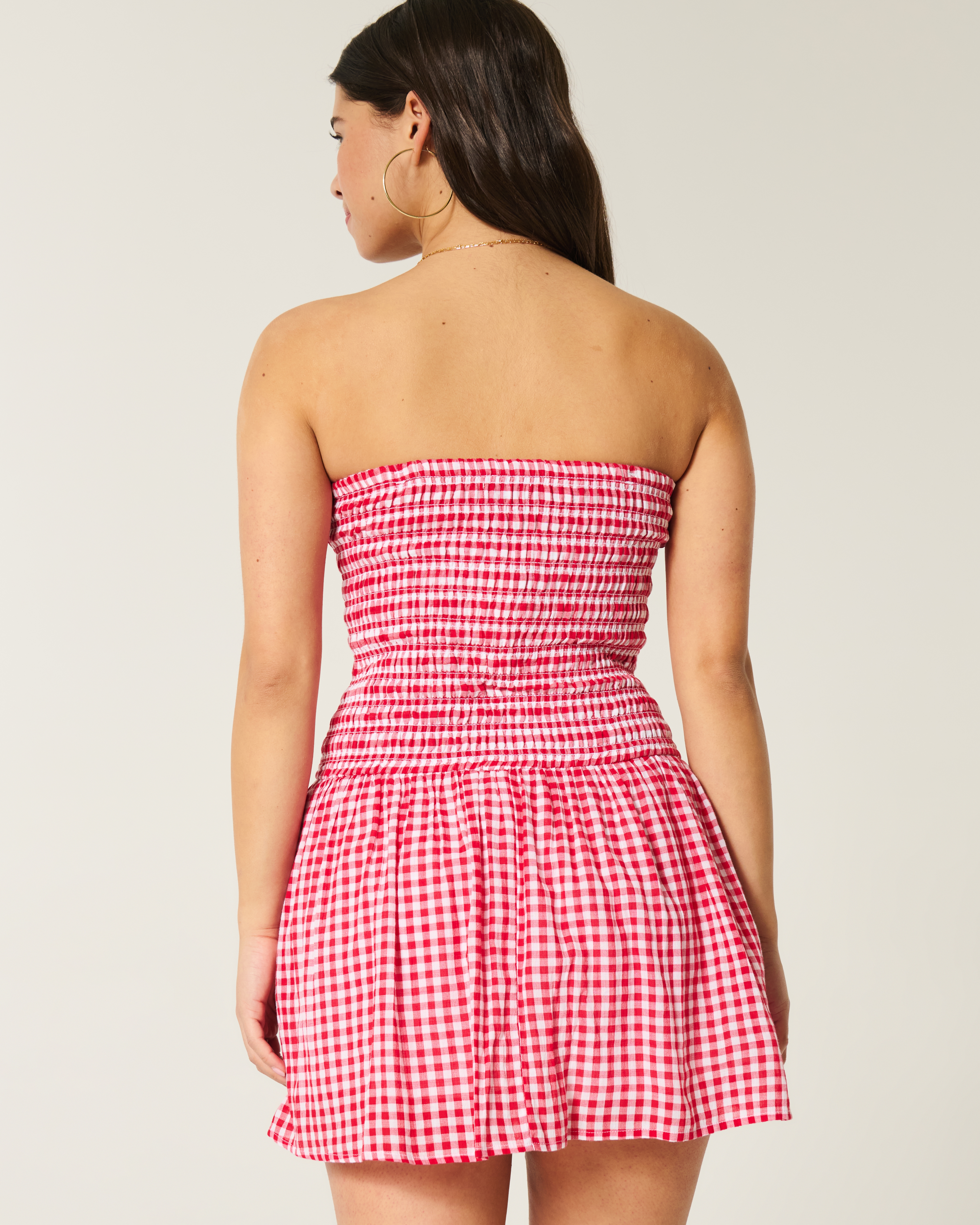 Women's Strapless Smocked Bodice Mini Dress | Women's Women's Strapless Smocked Bodice Mini Dress | Women's