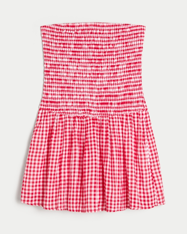 strapless smocked bodice mini dress Women's Strapless Smocked Bodice Mini Dress | Women's Clearance