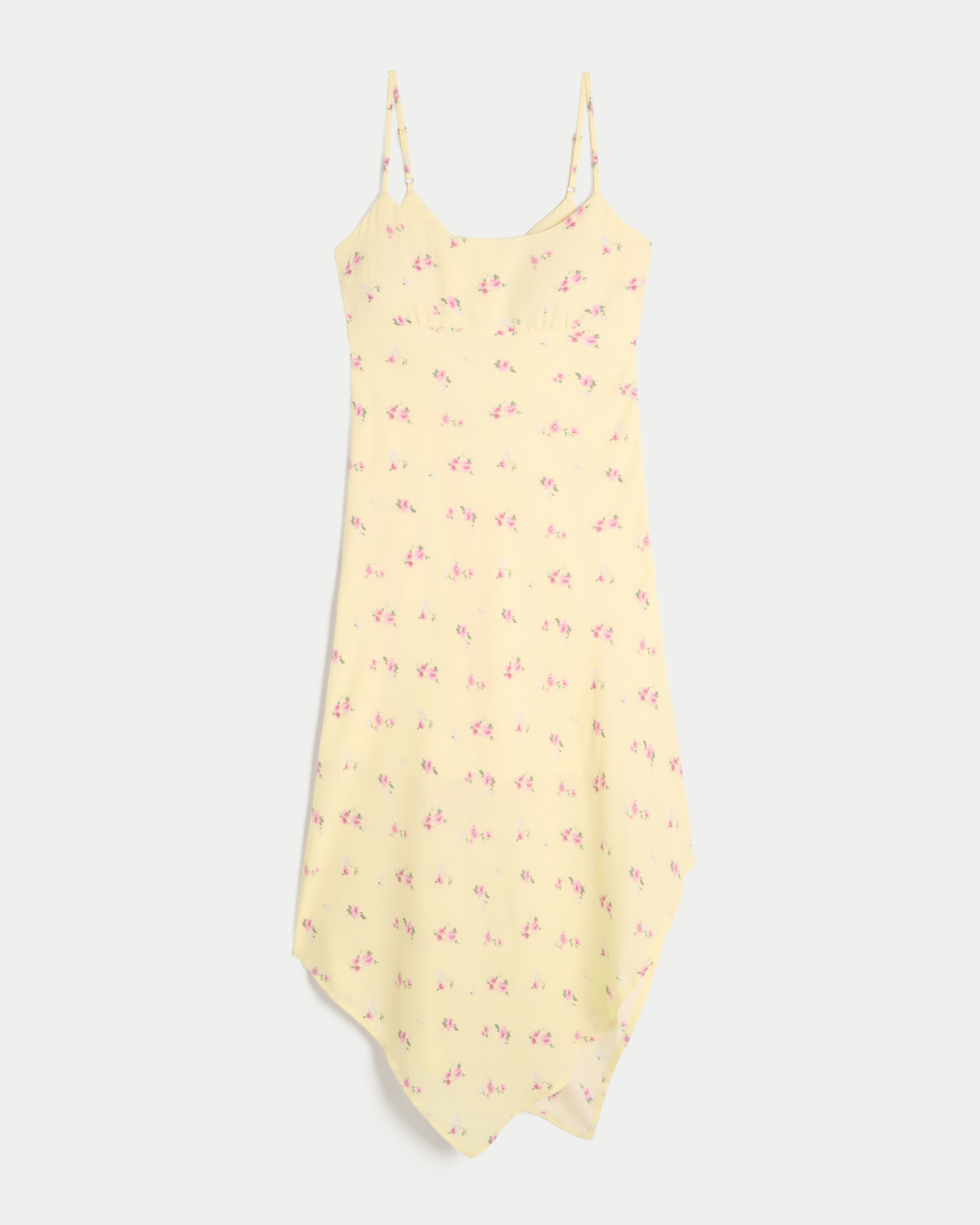 Asymmetrical Hem Midi Dress