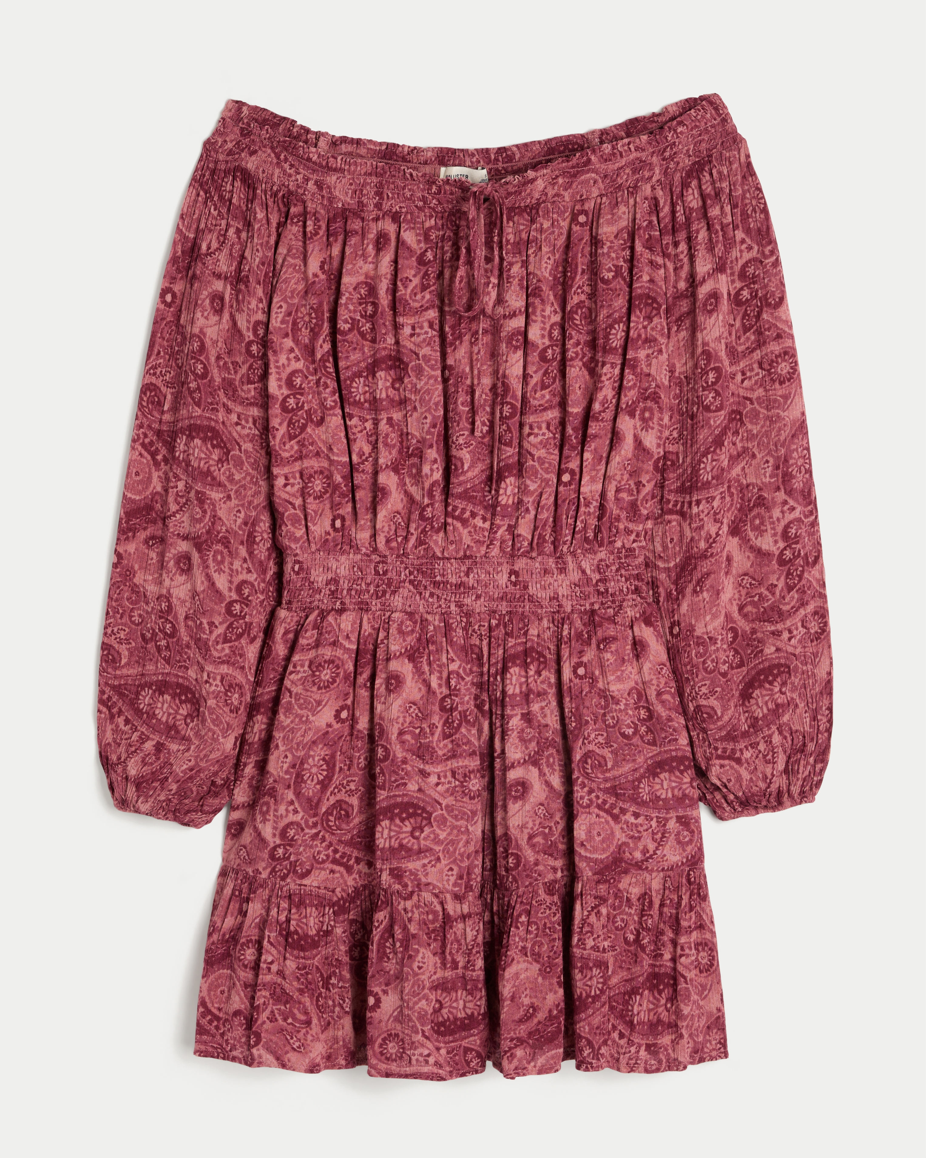 On/Off-the-Shoulder Woven Dress