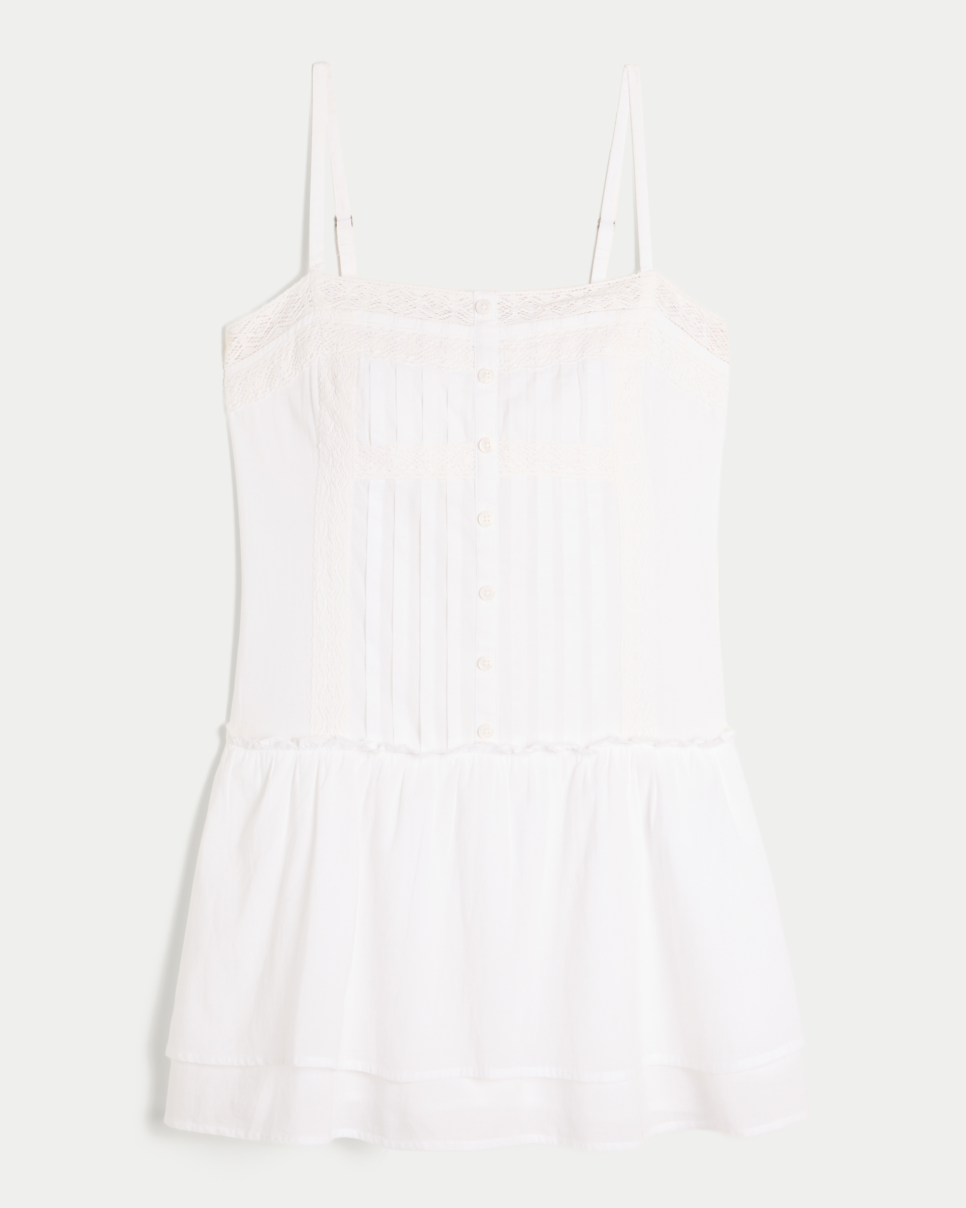 Lace Trim Mini Dress