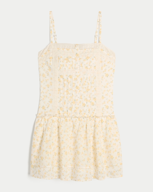 fall dressing AVERY FLORAL LACE CUT OUT DRESS IN BLACK | CULT MIA main image 0