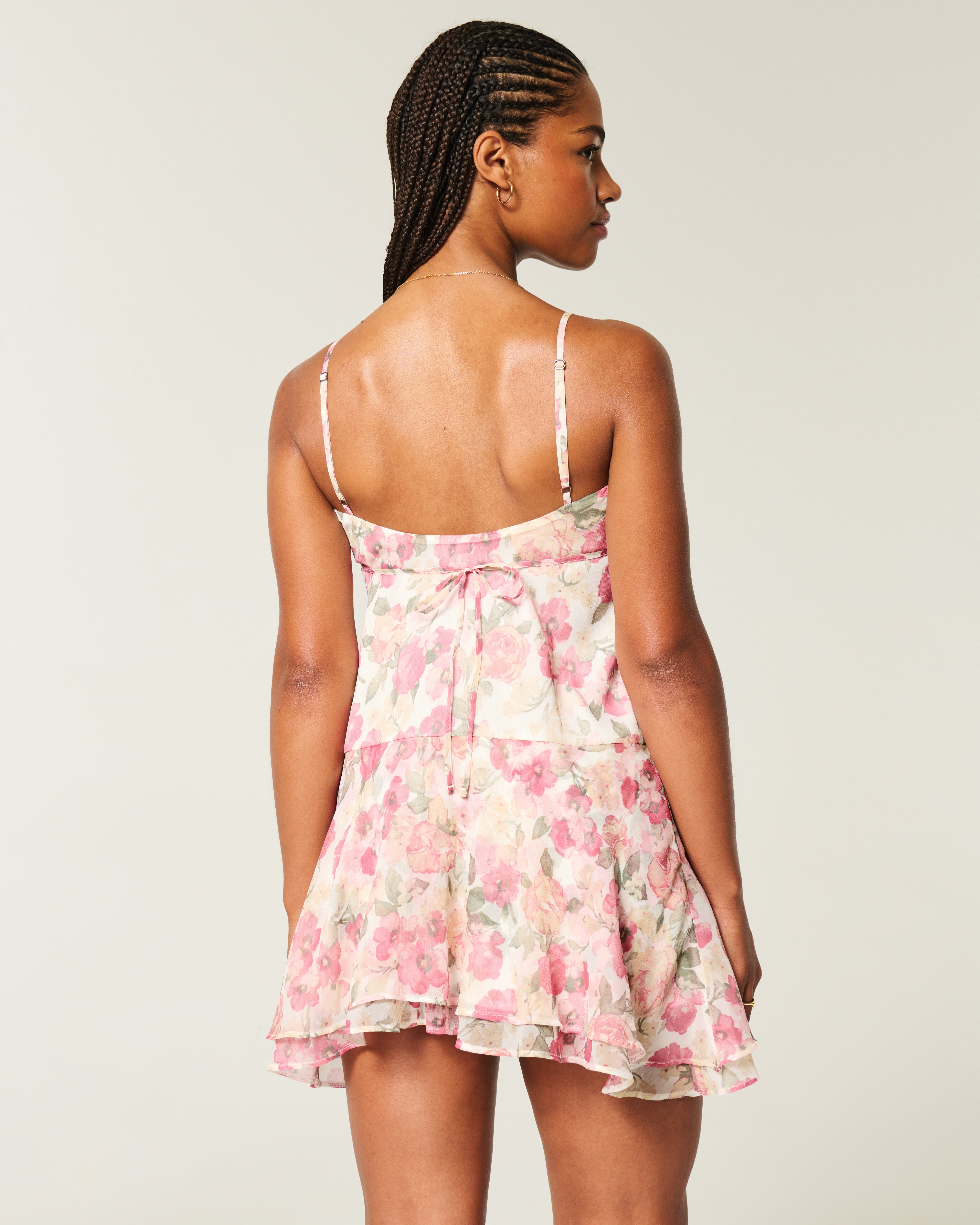 Asymmetrical Hem Mini Dress