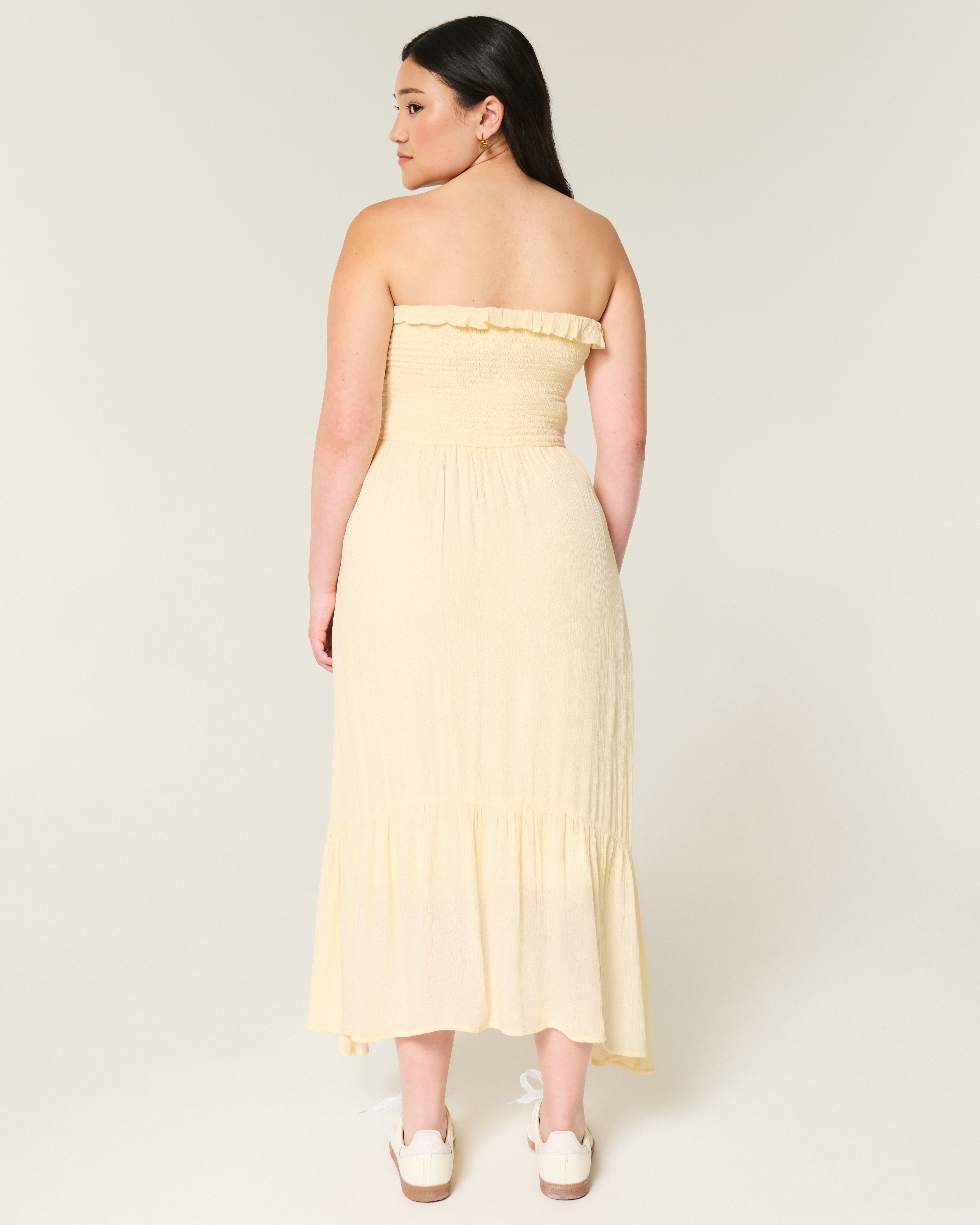 Strapless Smocked Maxi Dress