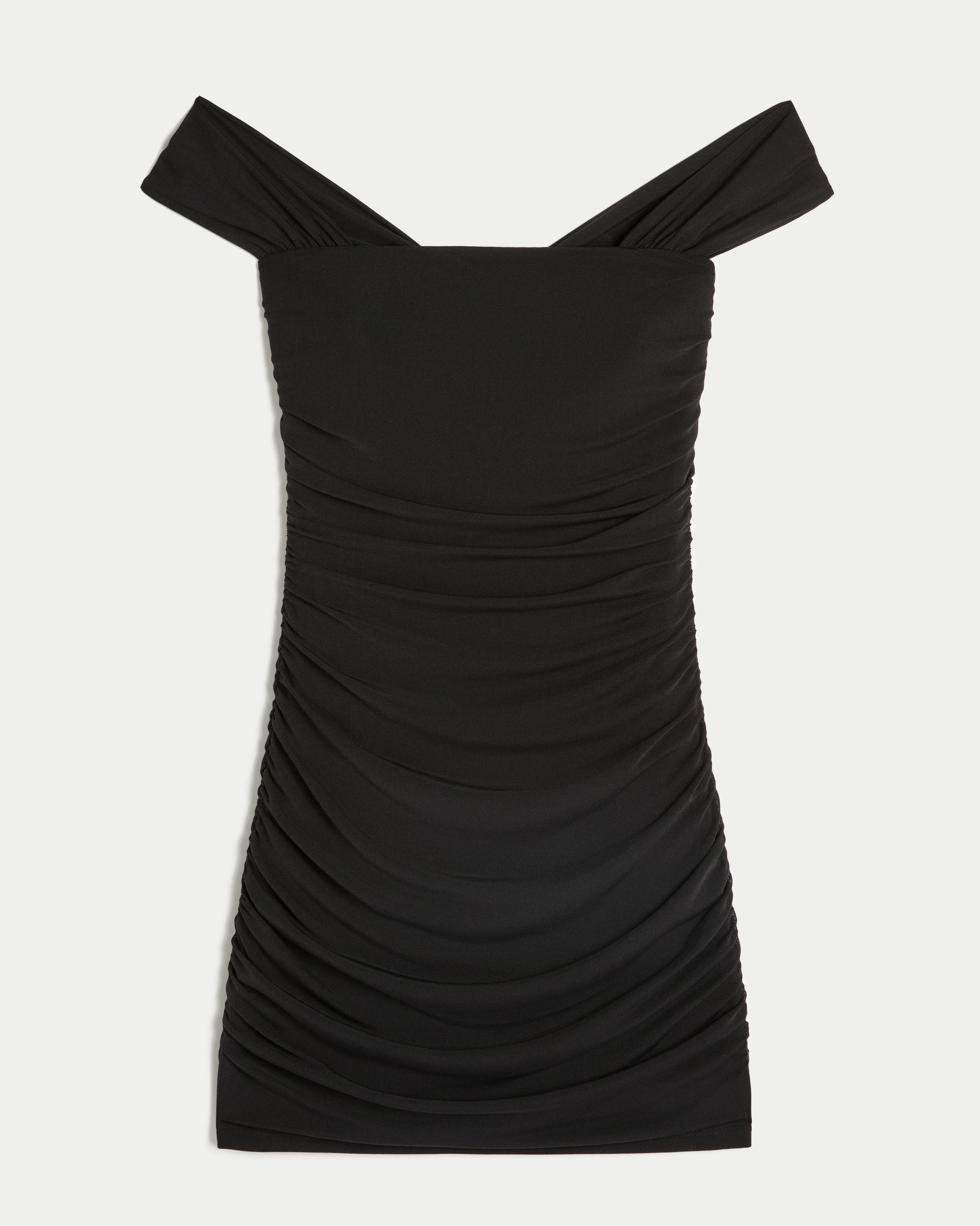 Mesh Off-the-Shoulder Bodycon Dress