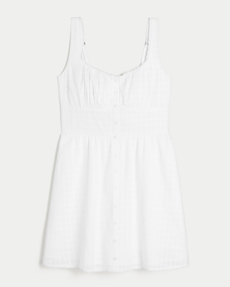 Button-Front Mini Dress