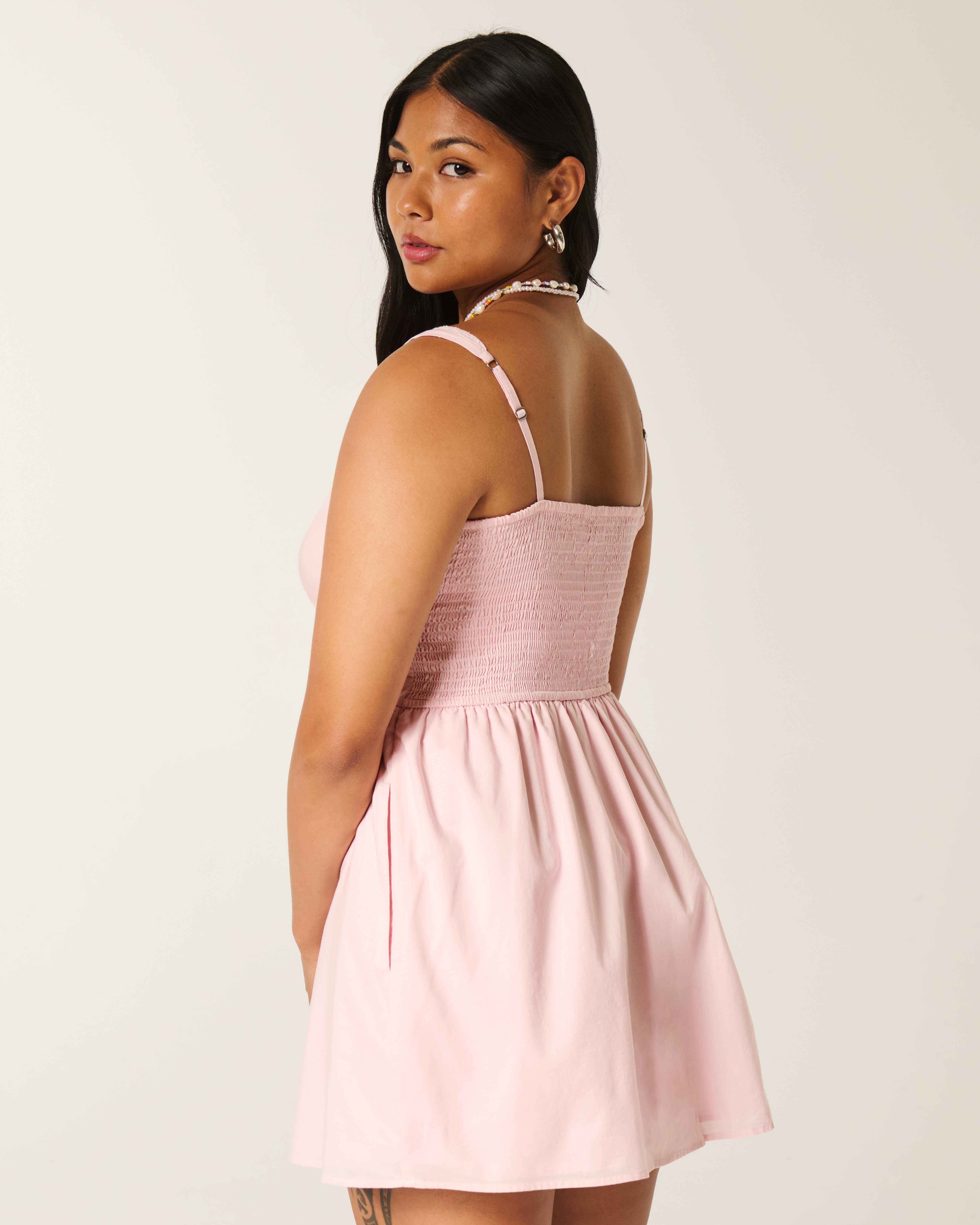 Button-Front Mini Dress