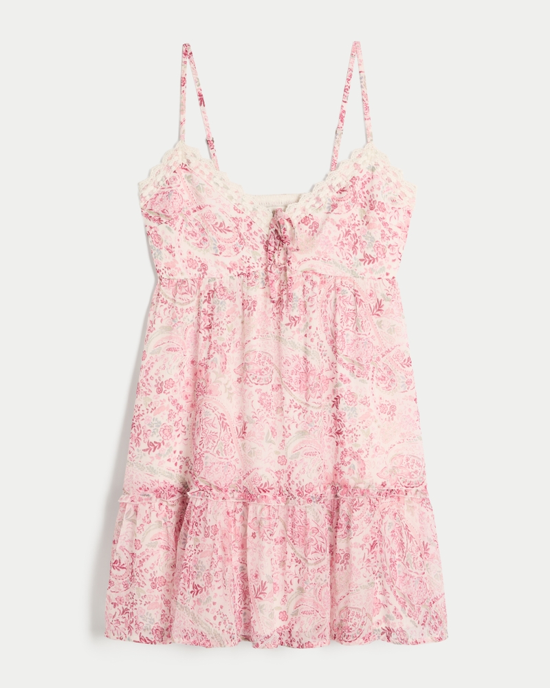 chinese dress ladies Southern Beauty Floral Babydoll Mini Dress main image 0
