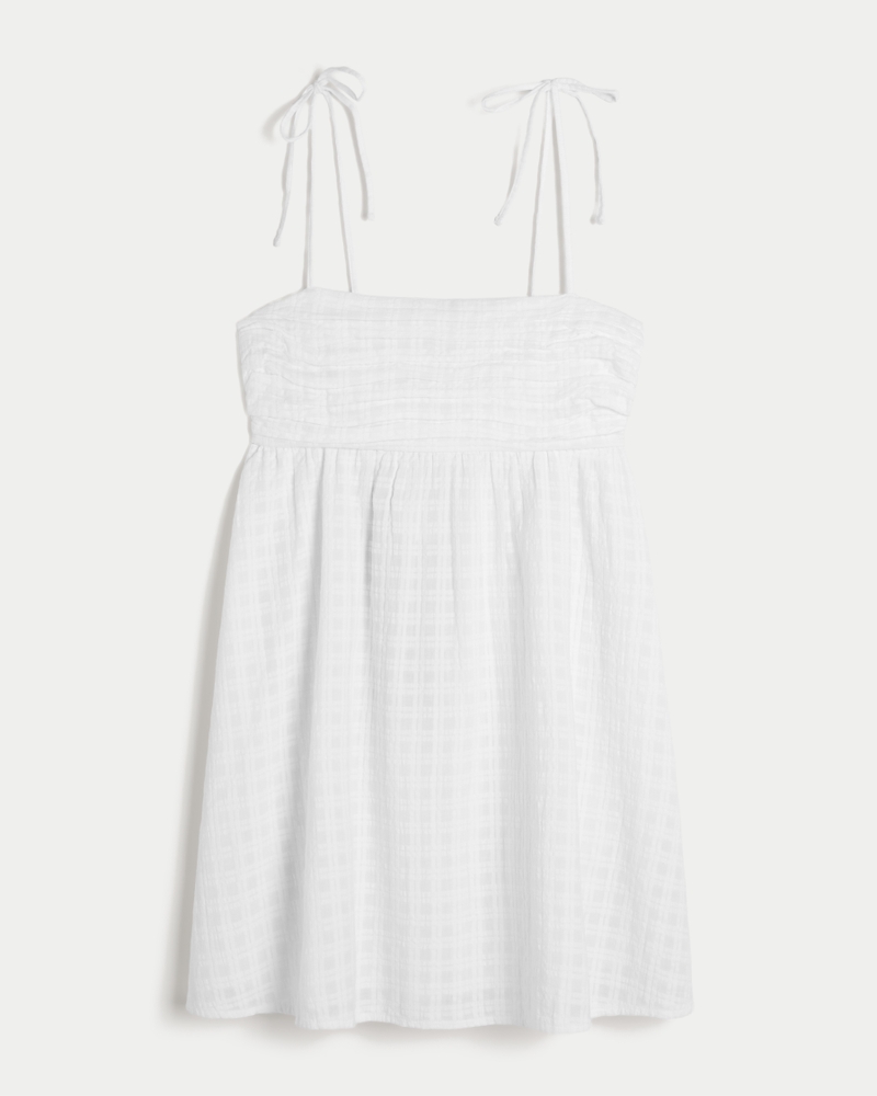 Babydoll Tie-Strap Mini Dress