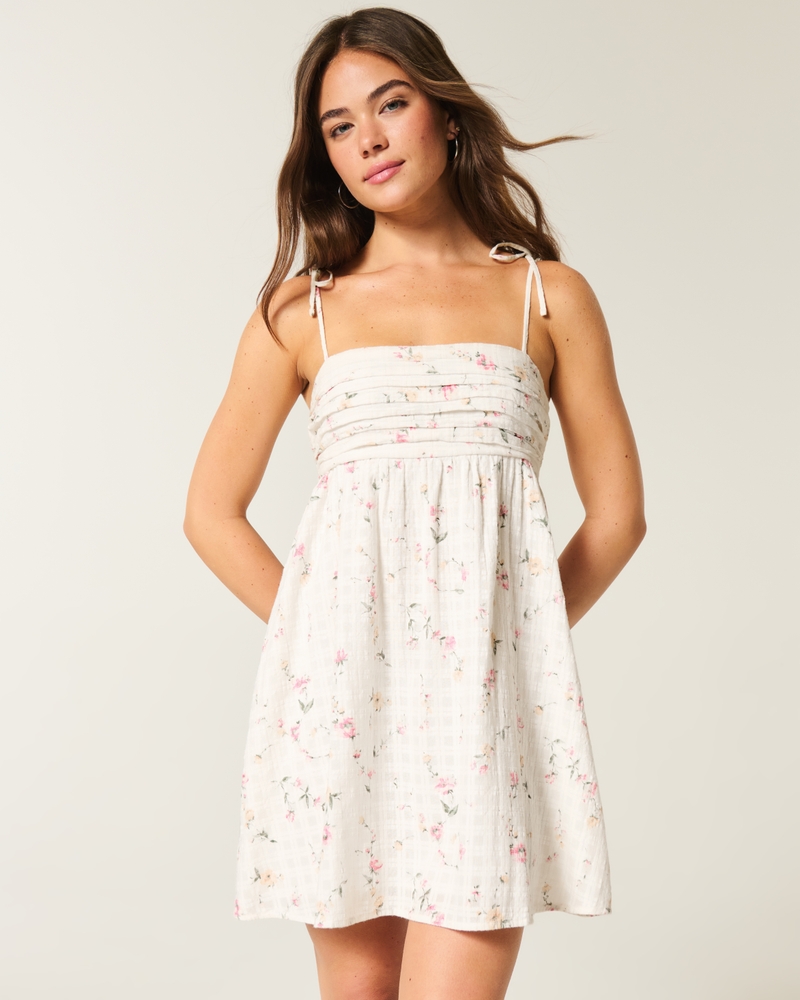 Women's Babydoll Tie-Strap Mini Dress | Women's | HollisterCo.com