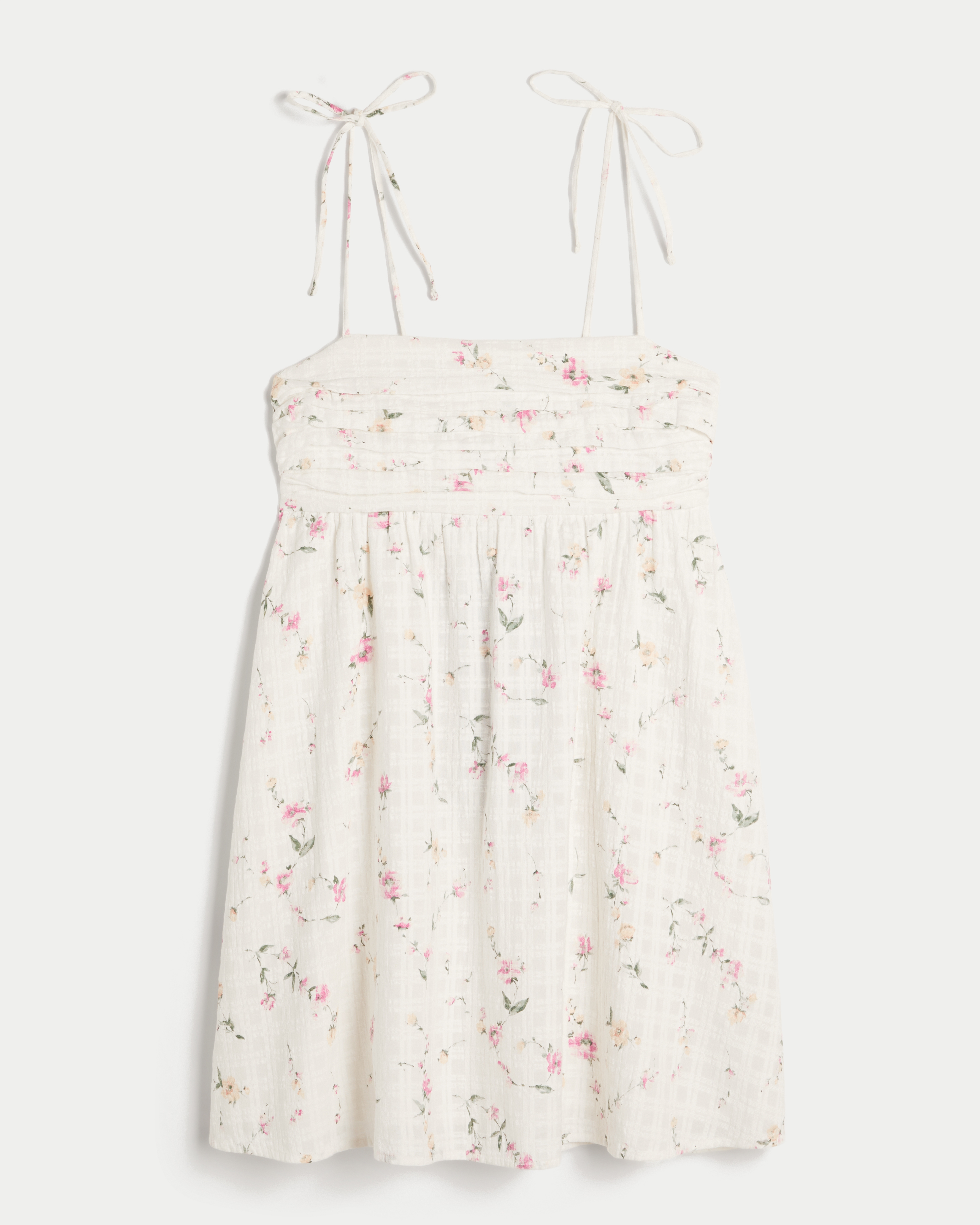 Babydoll Tie-Strap Mini Dress