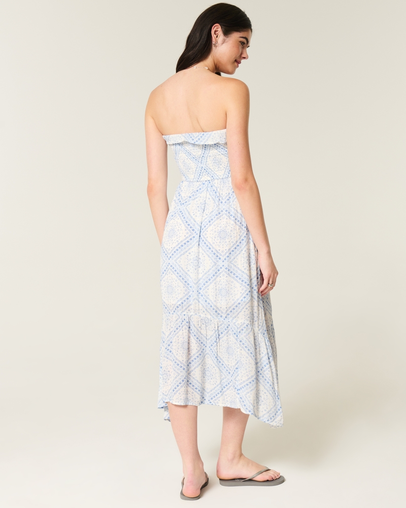 Strapless Smocked Maxi Dress