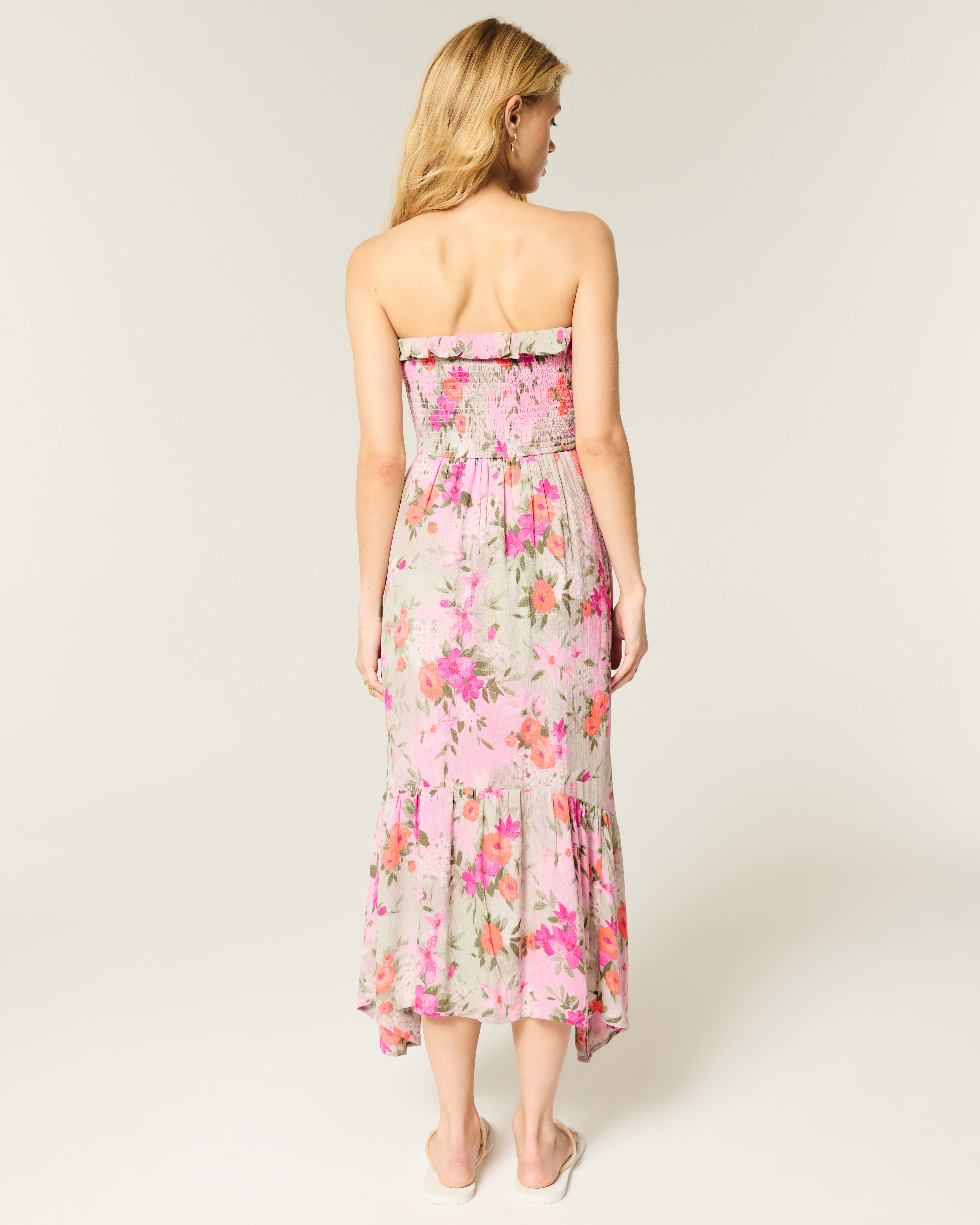 Strapless Smocked Maxi Dress