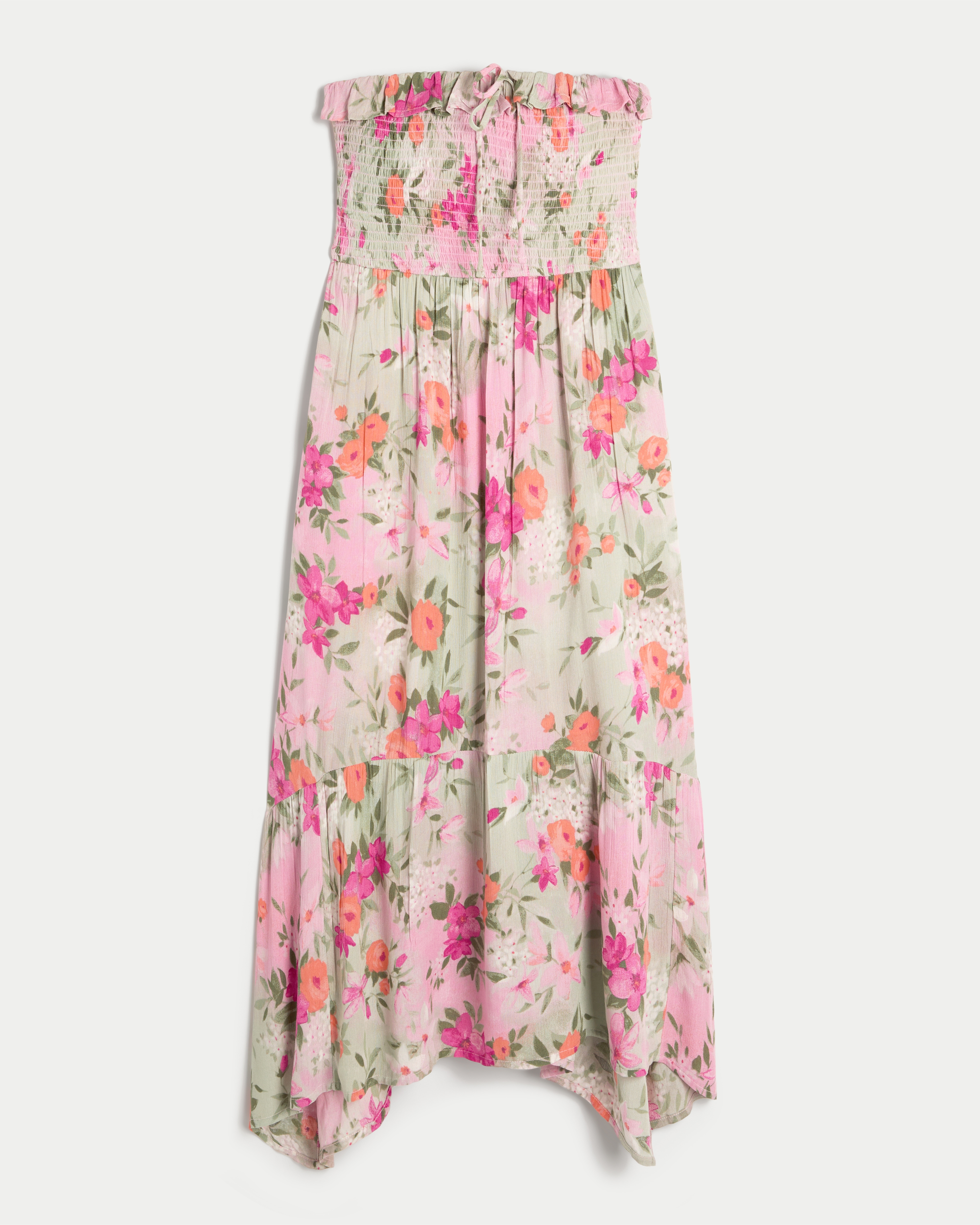 Strapless Smocked Maxi Dress