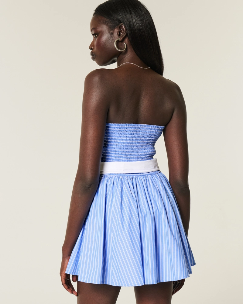 Strapless Bow Mini Dress