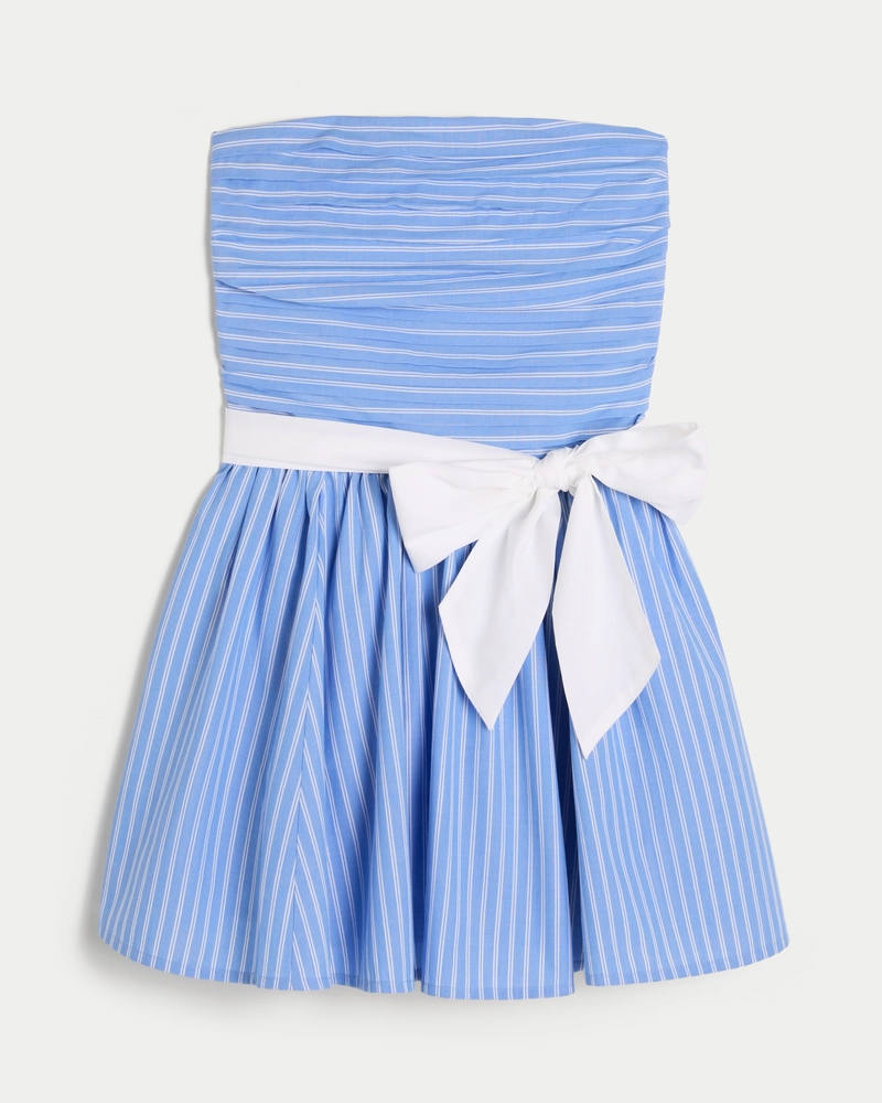 Strapless Bow Mini Dress