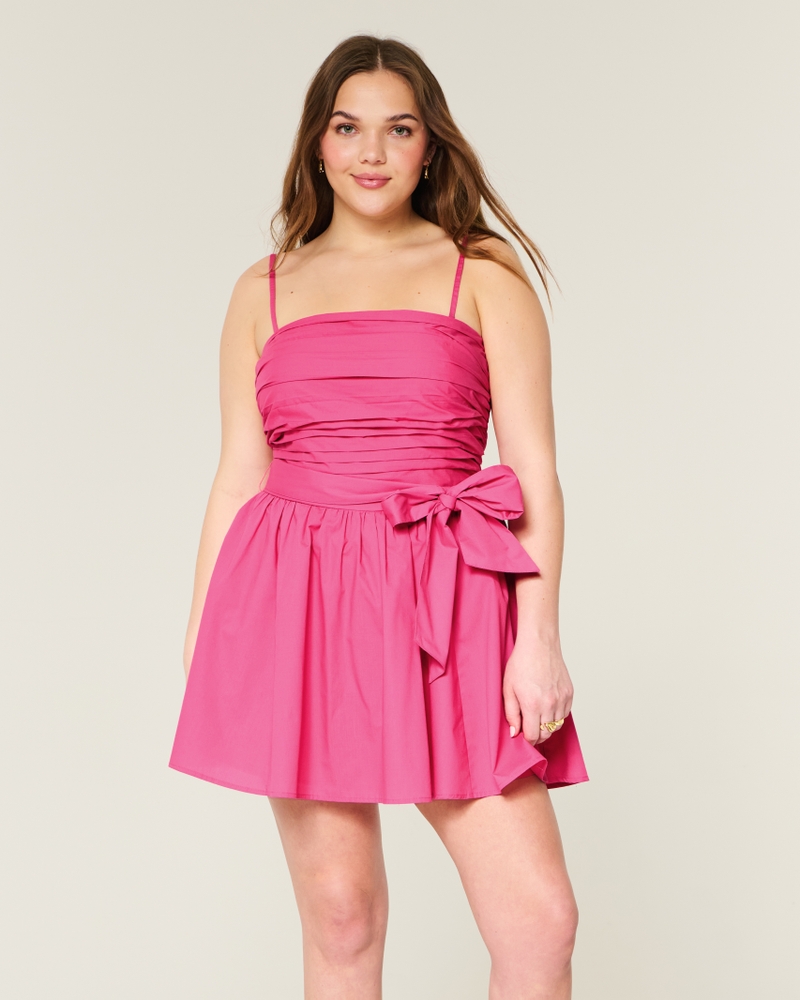 Strapless Bow Mini Dress