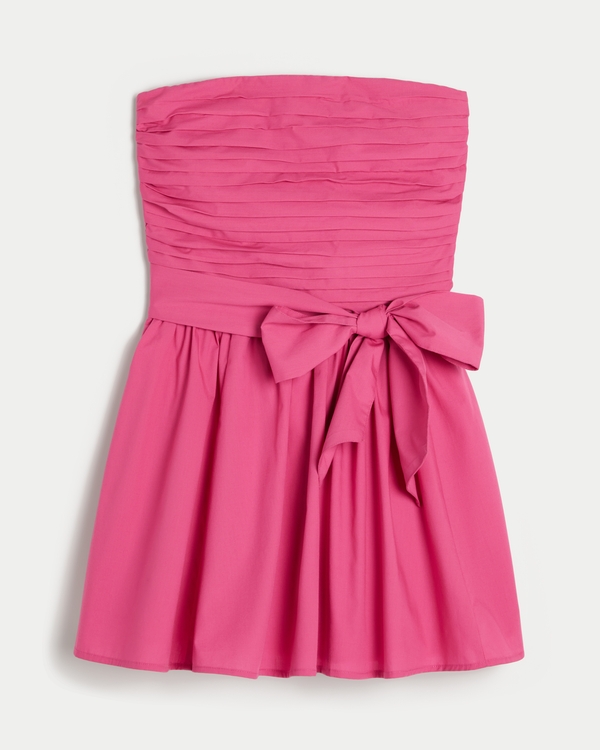 Strapless Bow Mini Dress