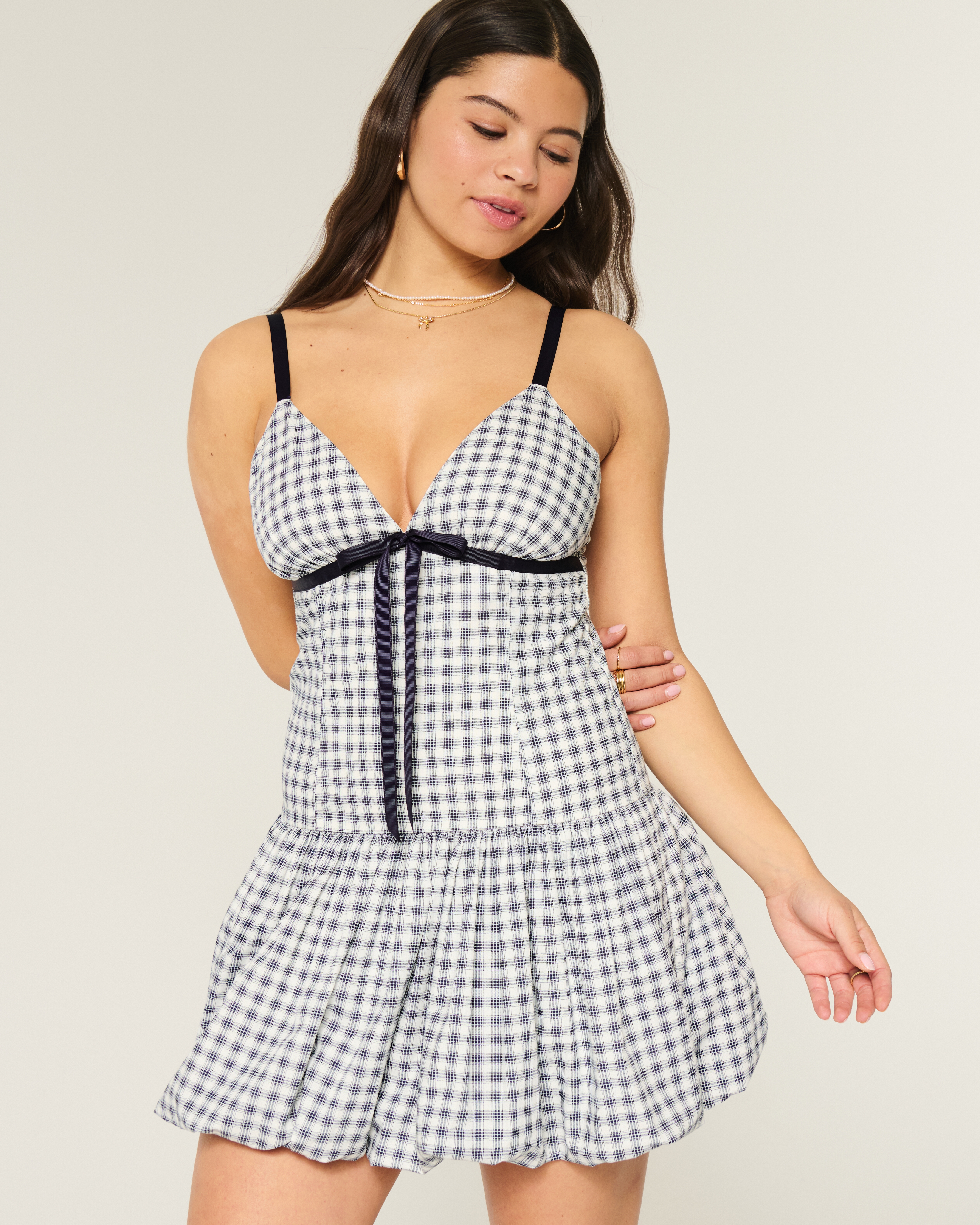 ワンピース Becky check mini dress Audrey Mini Dress ~ Baby Leopard – Shake Your Bon Bon