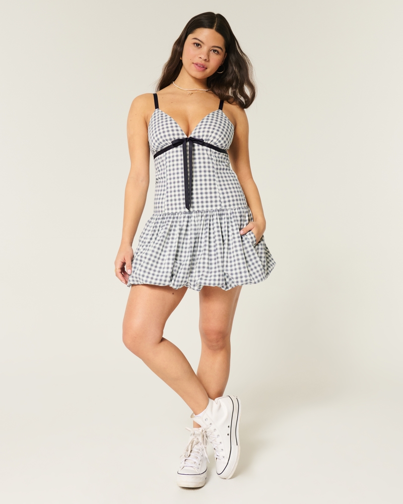Women's V-Neck Bubble Mini Dress | Women's Sale | HollisterCo.com