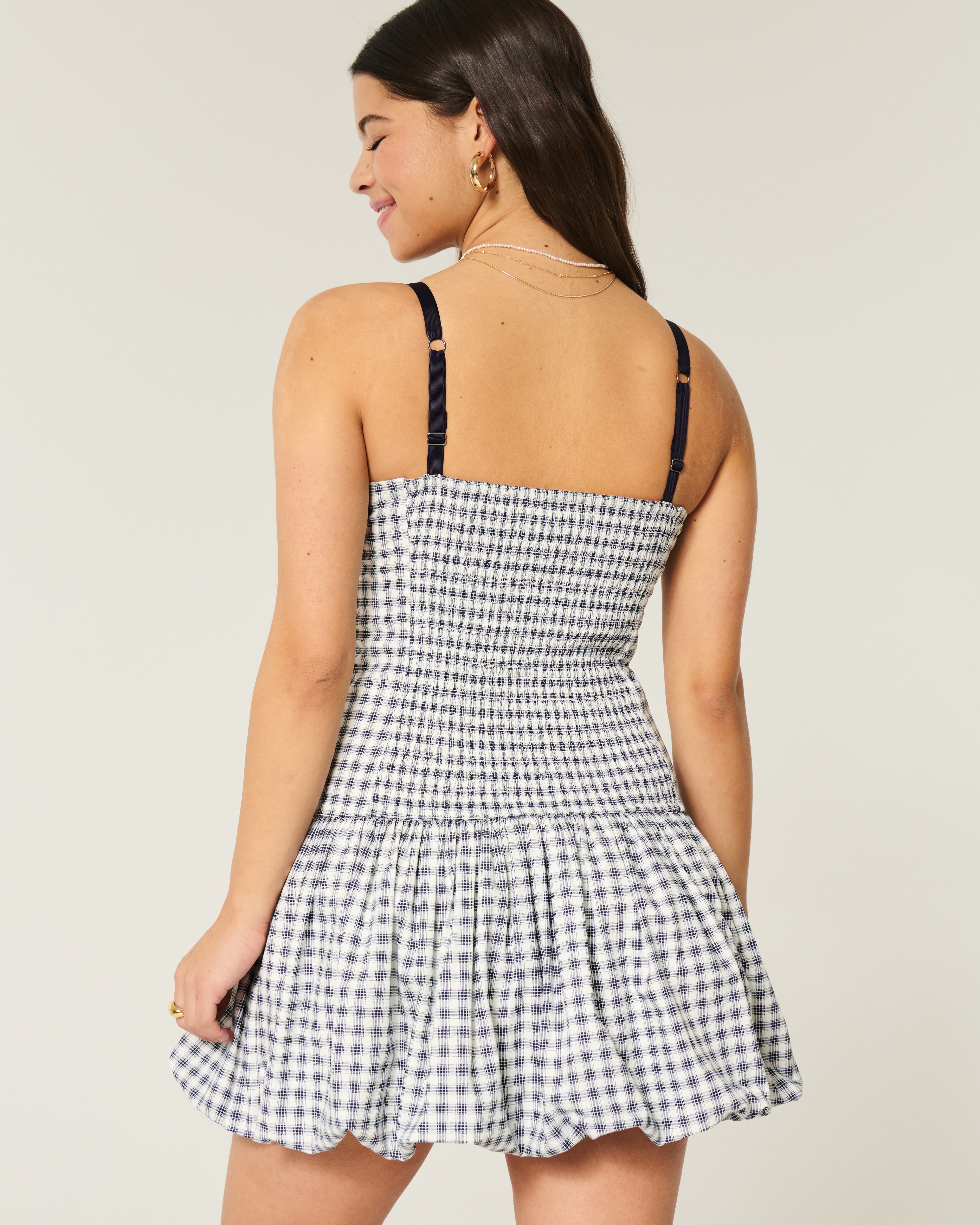 Women's V-Neck Bubble Mini Dress | Women's Clearance