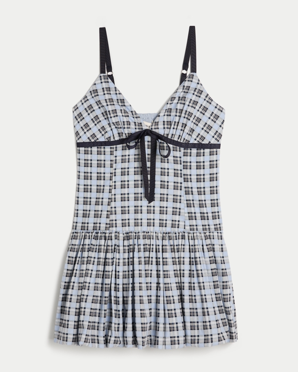 hollister plaid mini dress Women's Hollister Black/White Plaid Mini Dress Size Small for Sale in  Gilbert, AZ