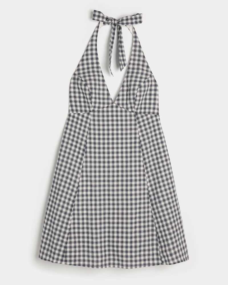 Women's Open Back Halter Mini Dress | Women's Clearance