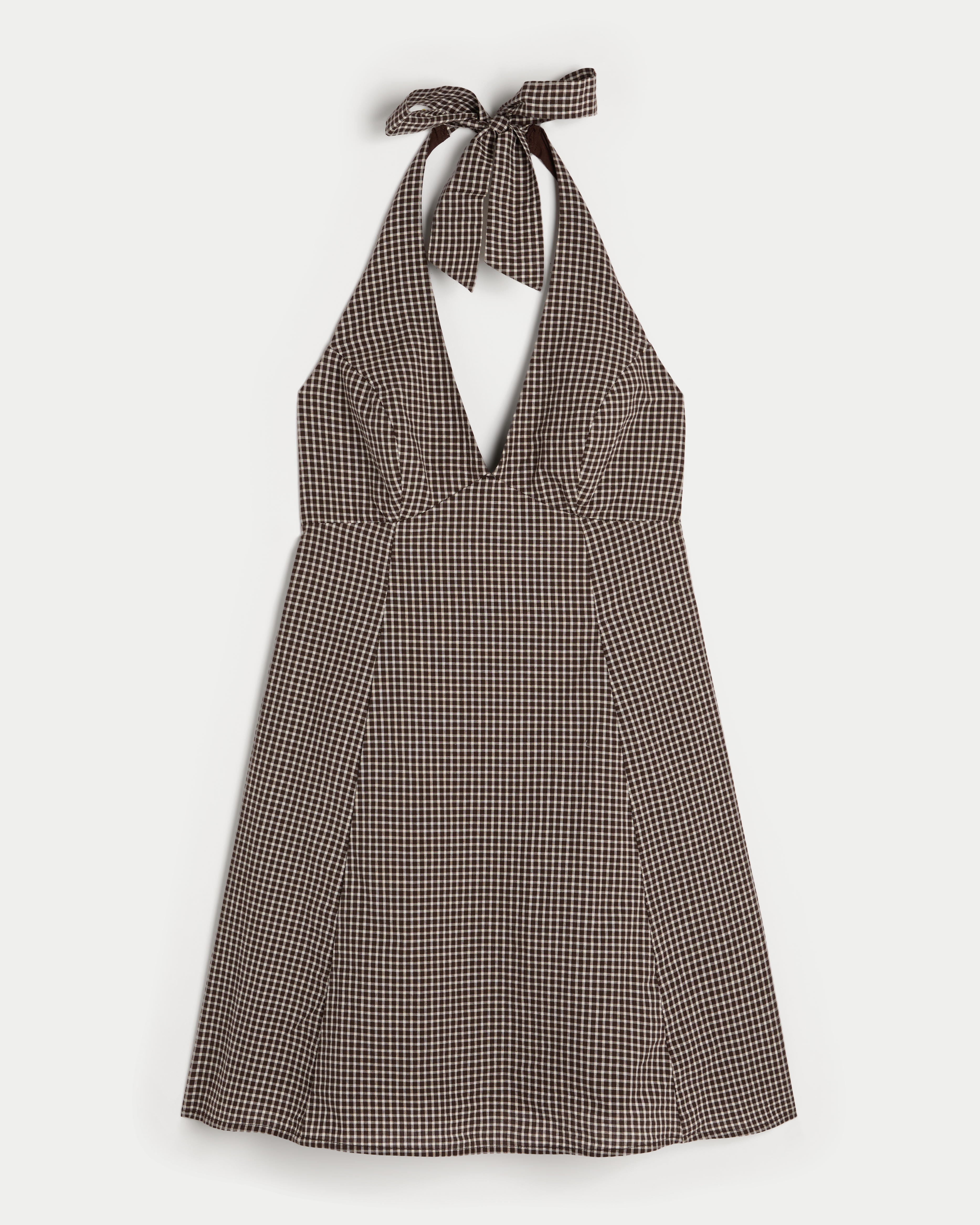 Open Back Halter Mini Dress