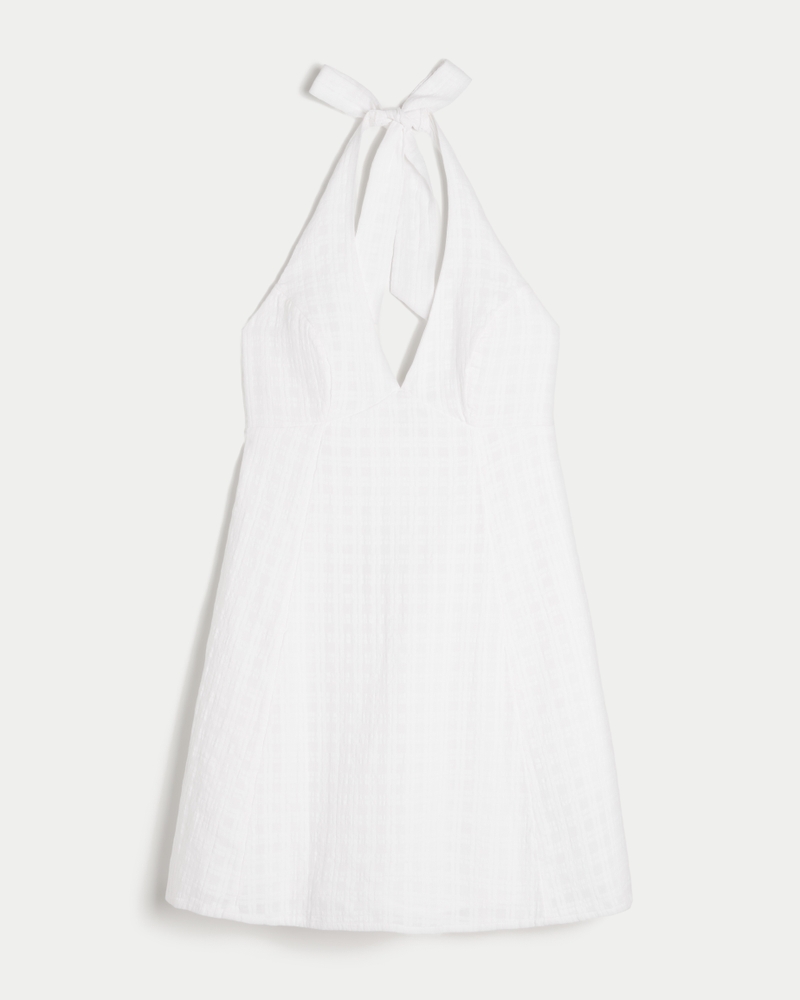 A-Line Halter Mini Dress