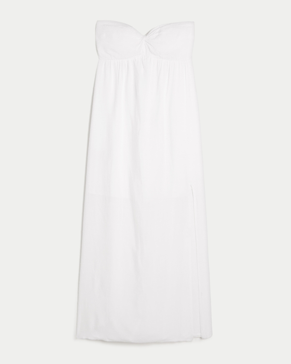 strapless open back dress Alana Strapless Double Twist Tie Back Maxi Dress main image 1