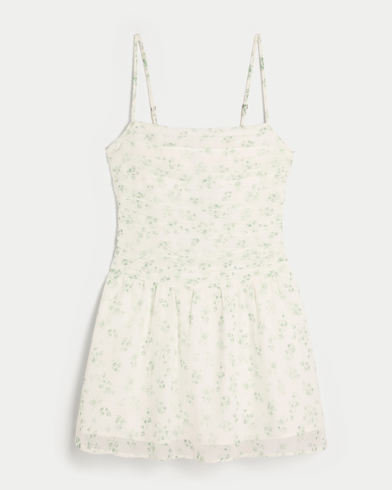 white christmas dresses Jade Satin Chiffon Corset Skater Dress