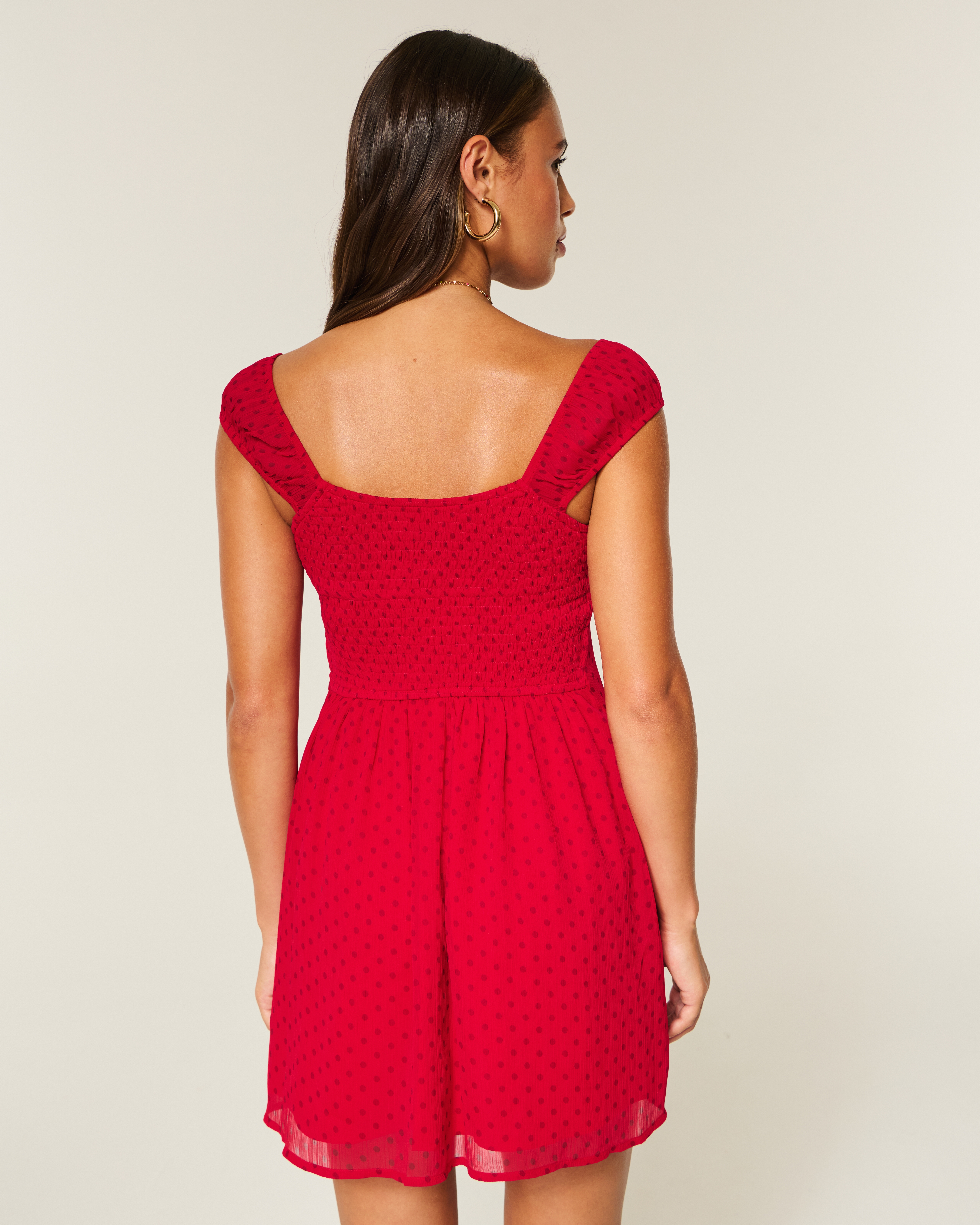 white christmas dresses Romey Beaded Chiffon Mini Dress – Edikted UK main image 1