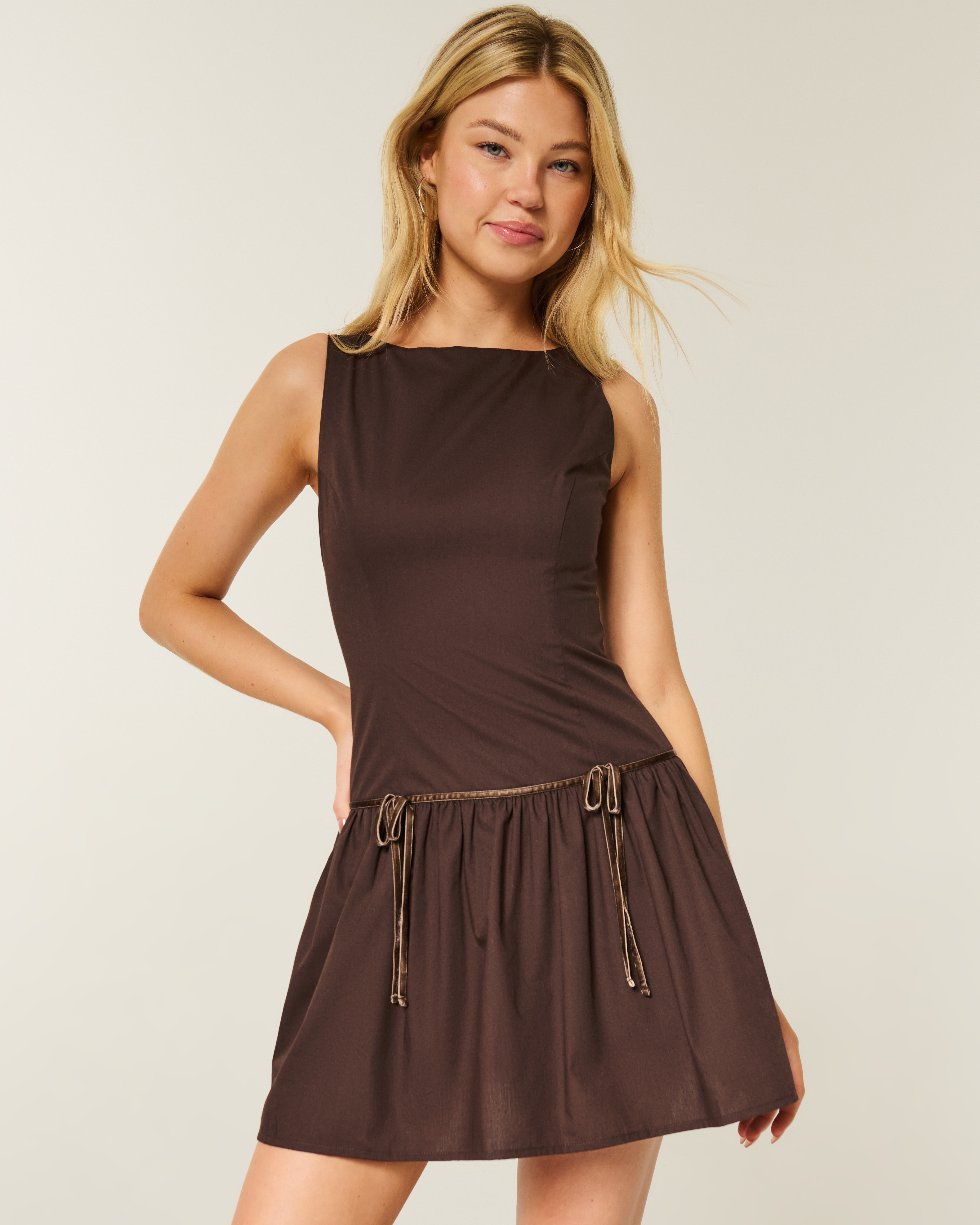 Hollister High-neck Drop Waist Skort Dress