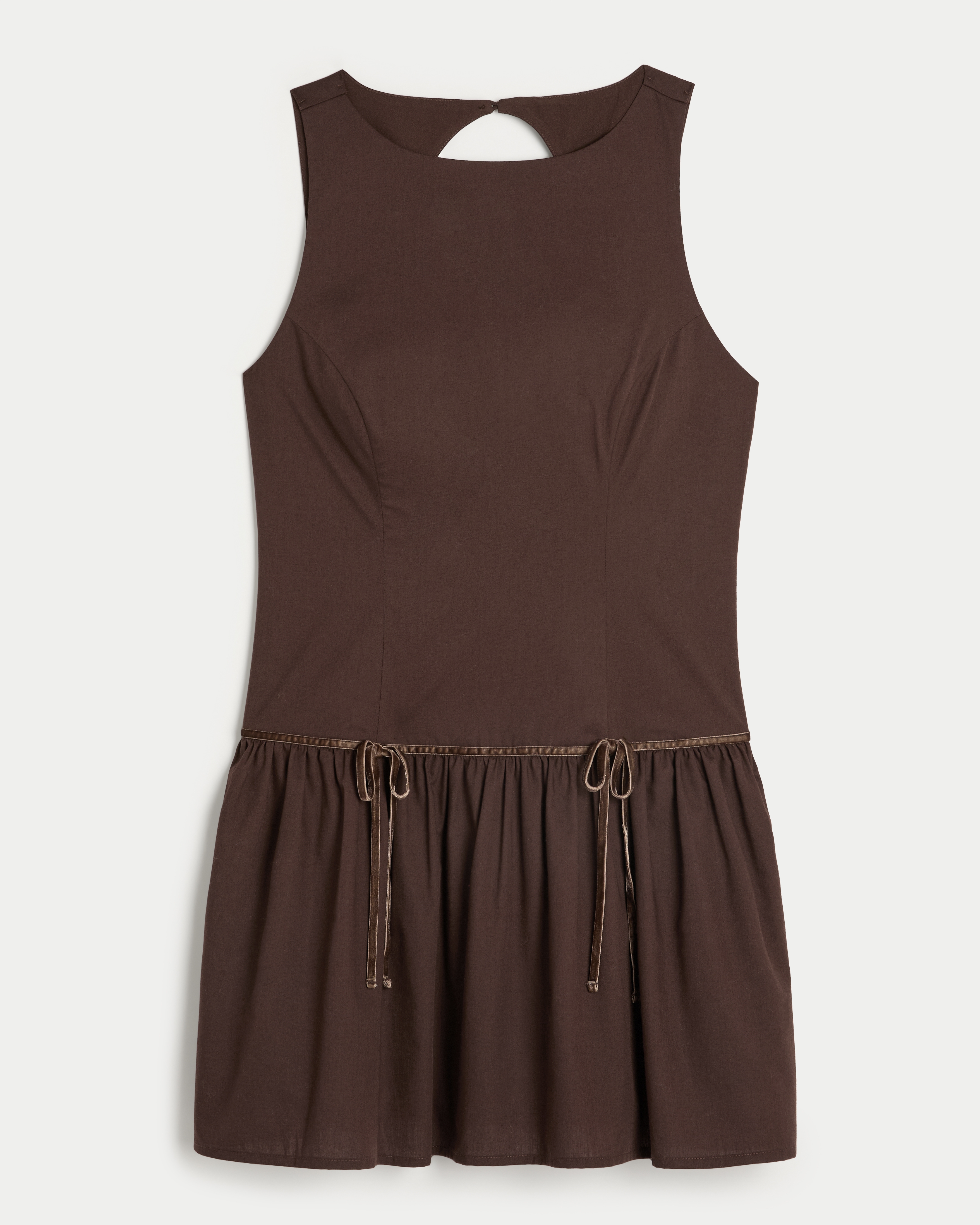 High Neck Drop Waist Skort Dress