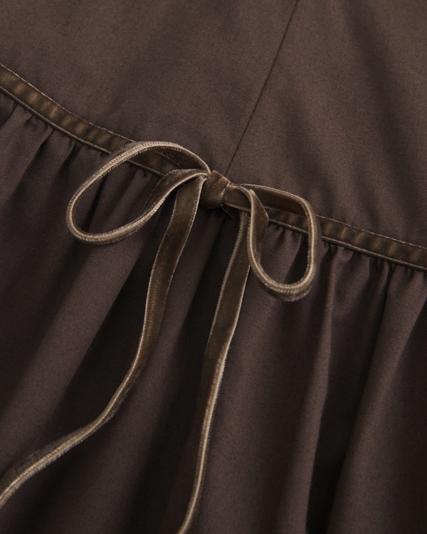 High-Neck Drop Waist Skort Dress