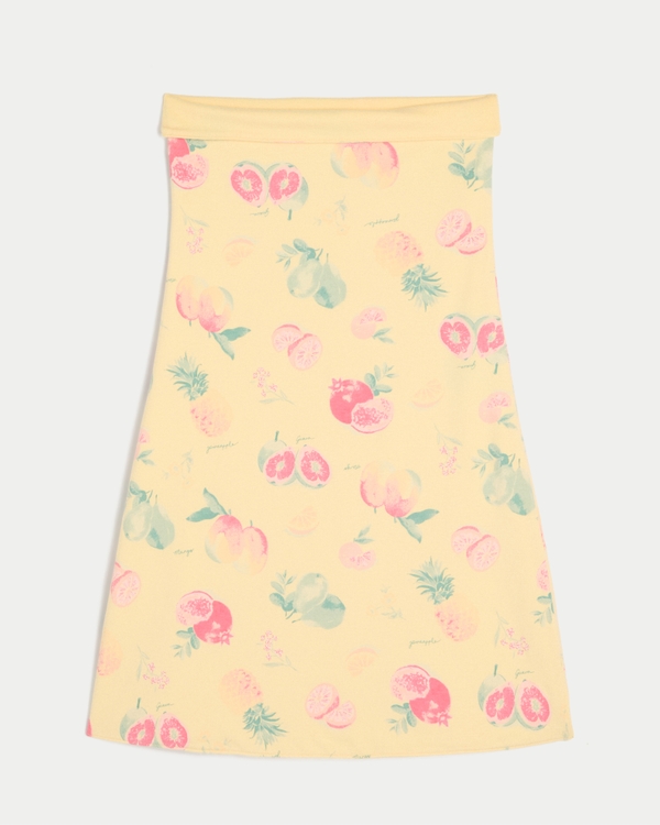 Taylor Reversible Tube Mini Dress, Butter Yellow Pattern view 1