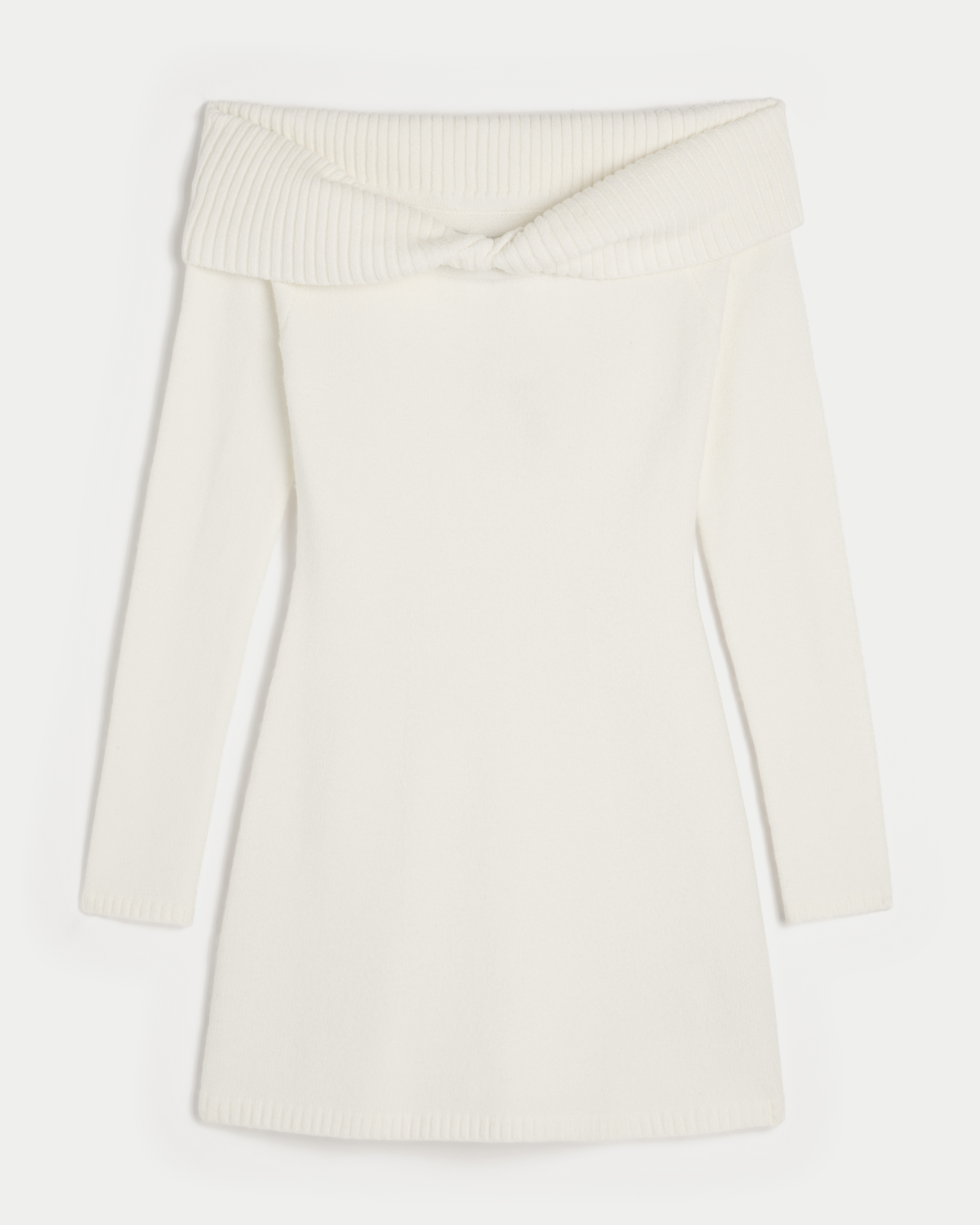 Off-the-Shoulder Twist Bust Sweater Dress