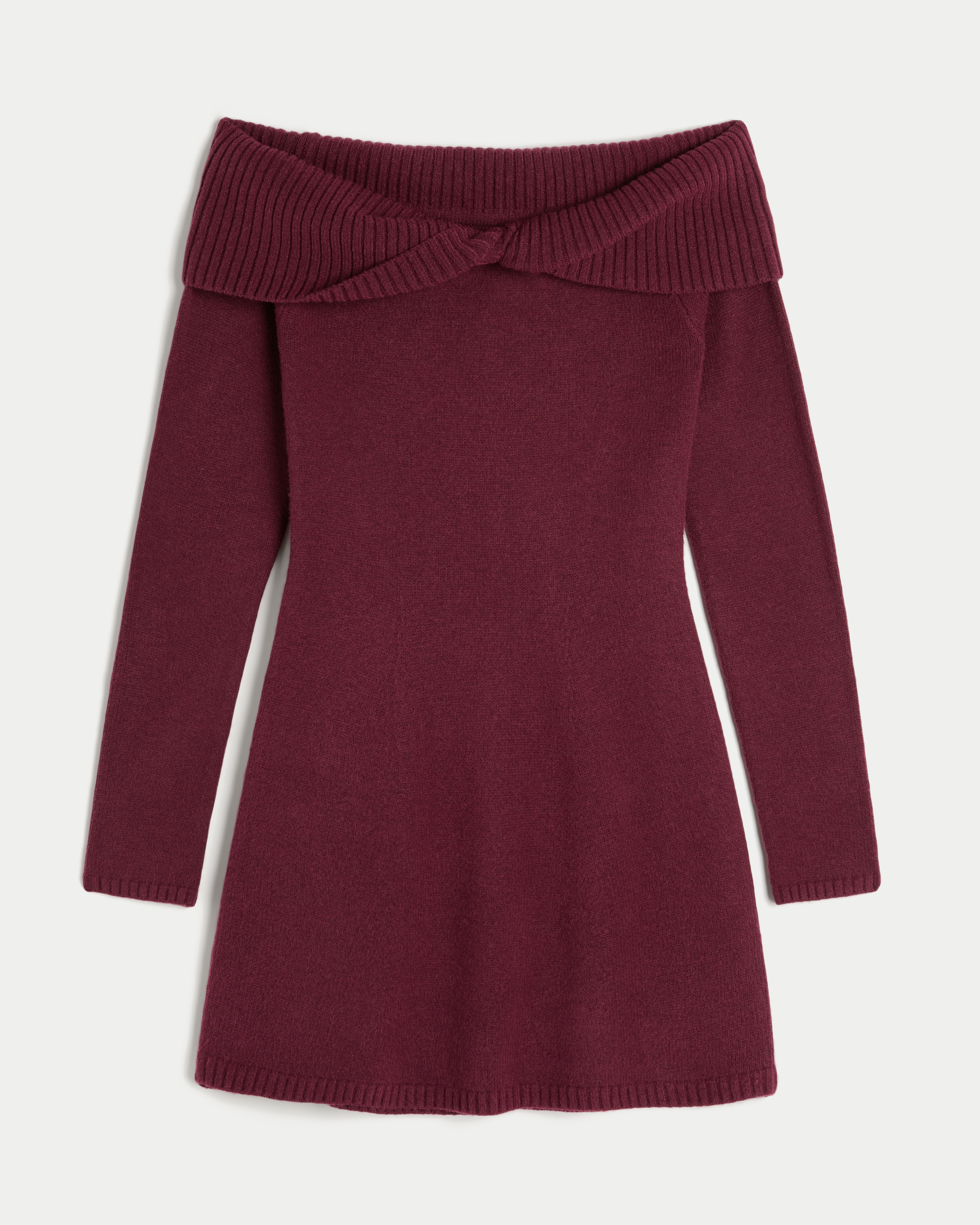 Off-the-Shoulder Twist Bust Sweater Dress