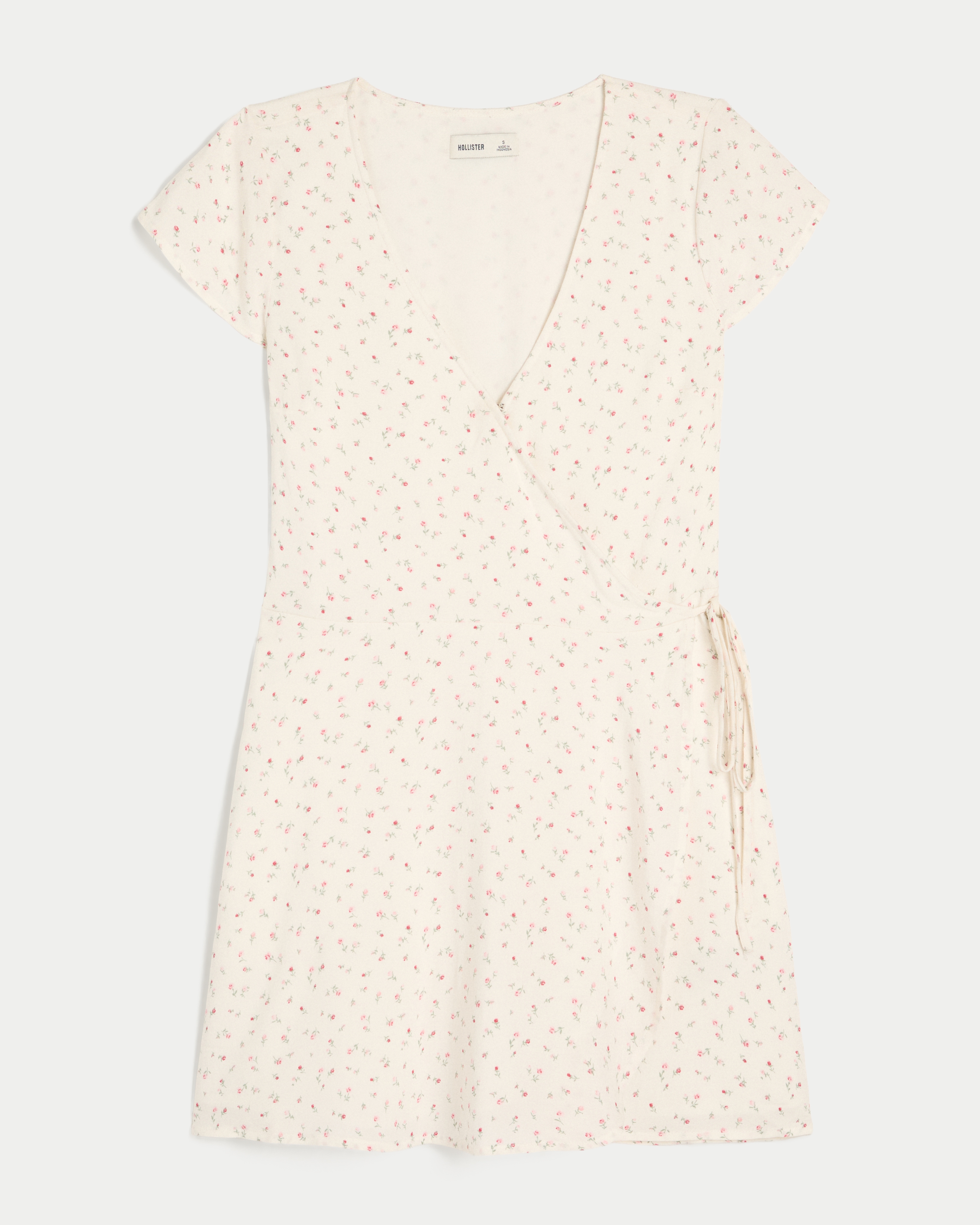 Short-Sleeve Wrap Dress