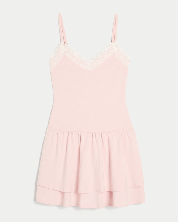 Knit Tiered Mini Dress