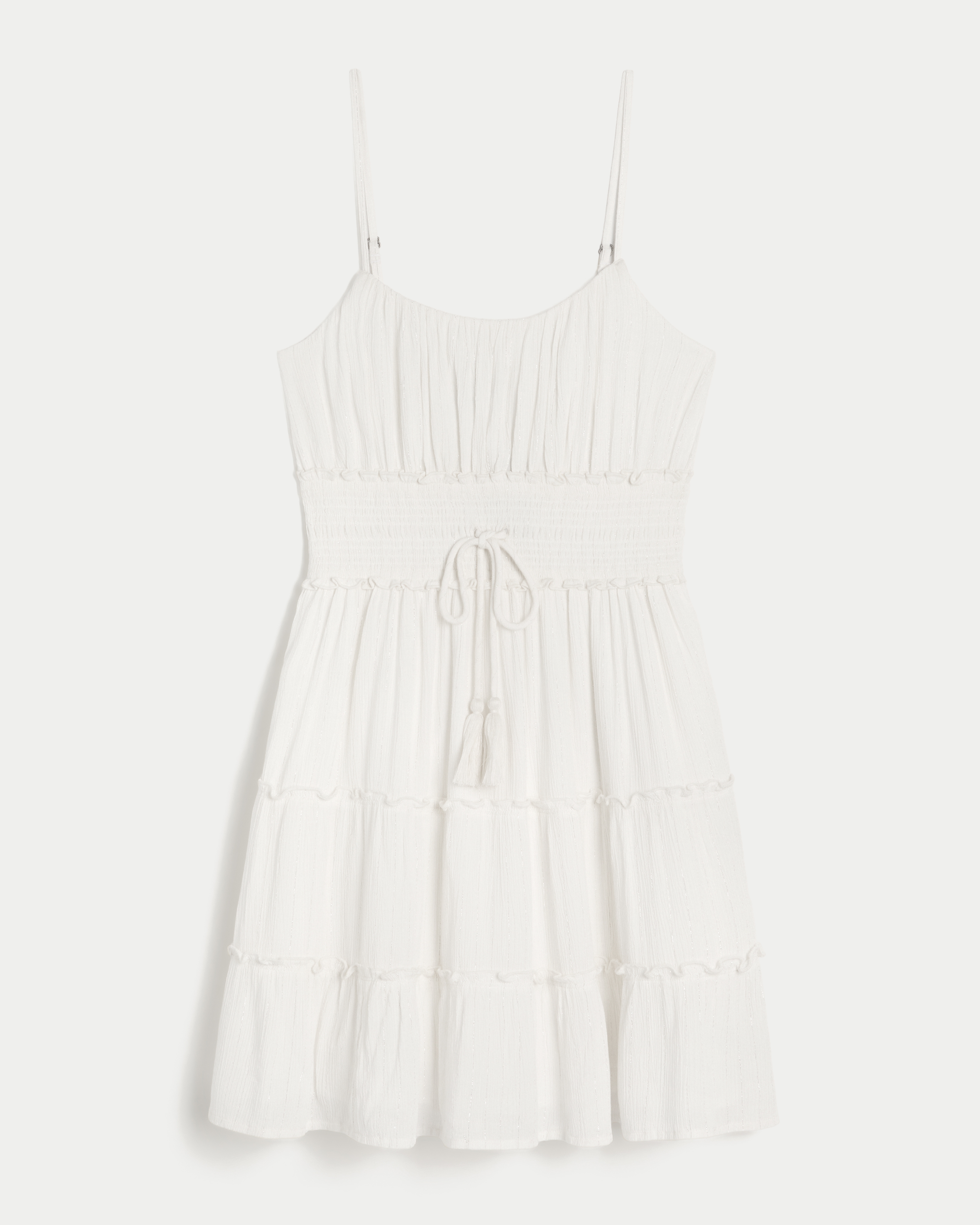 Shimmer Smocked Mini Dress